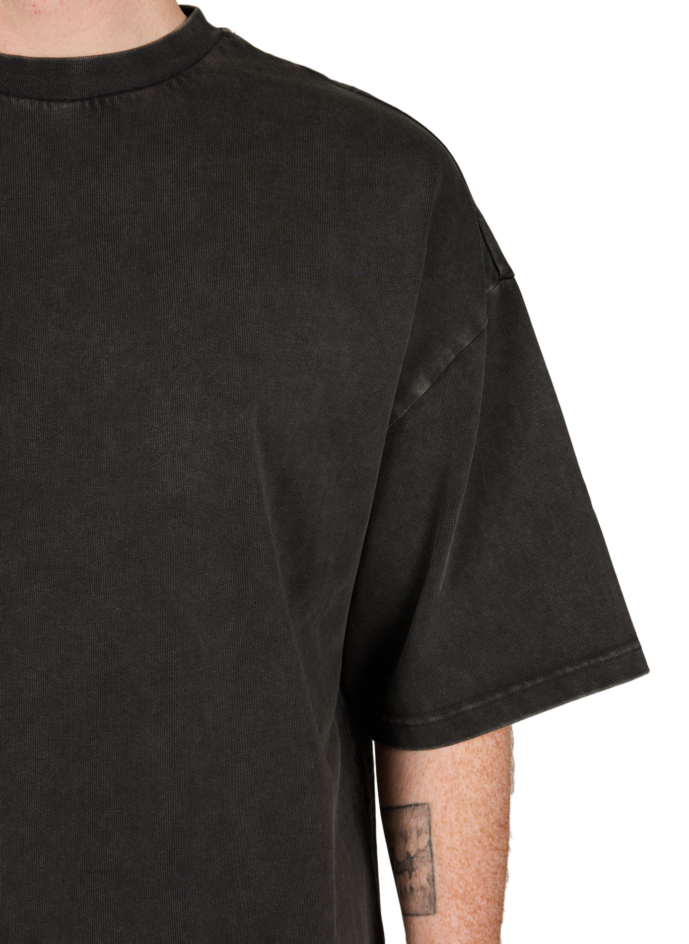 Solid color oversized cotton T-shirt ENTIRE STUDIOS Black