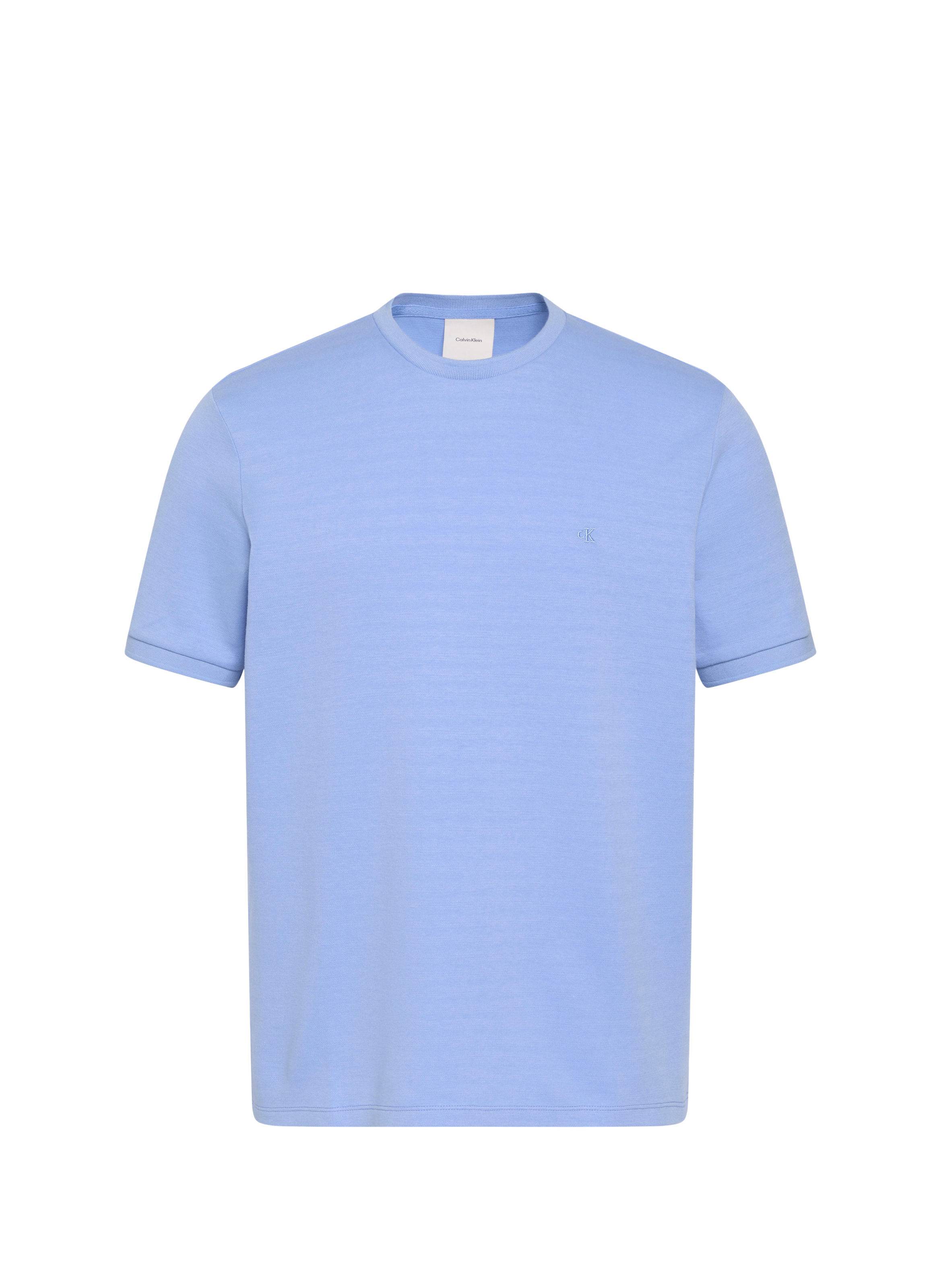 T-shirt manches courtes en coton mélangé CALVIN KLEIN Bleu