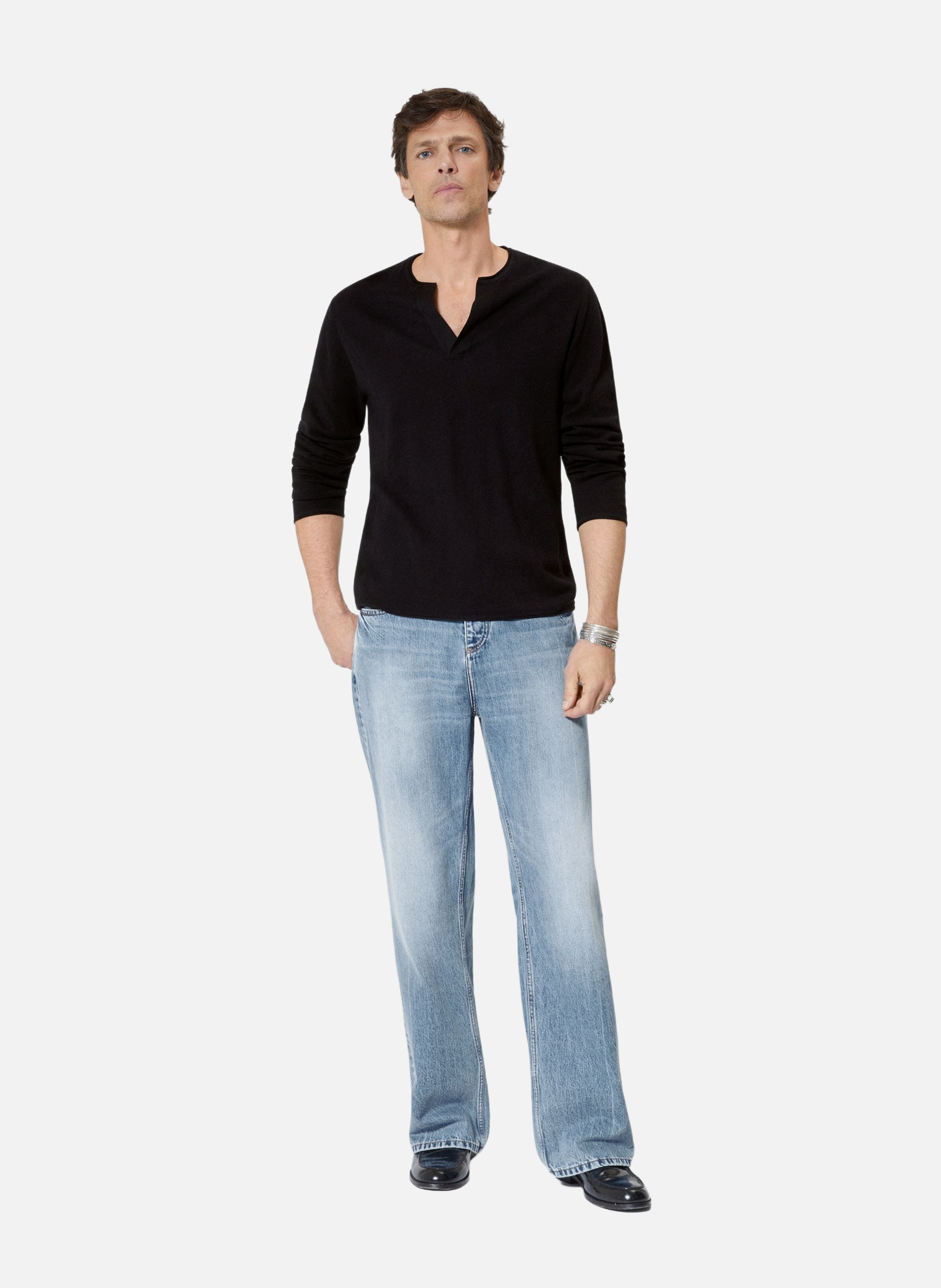 Pull col tunisien THE KOOPLES Noir