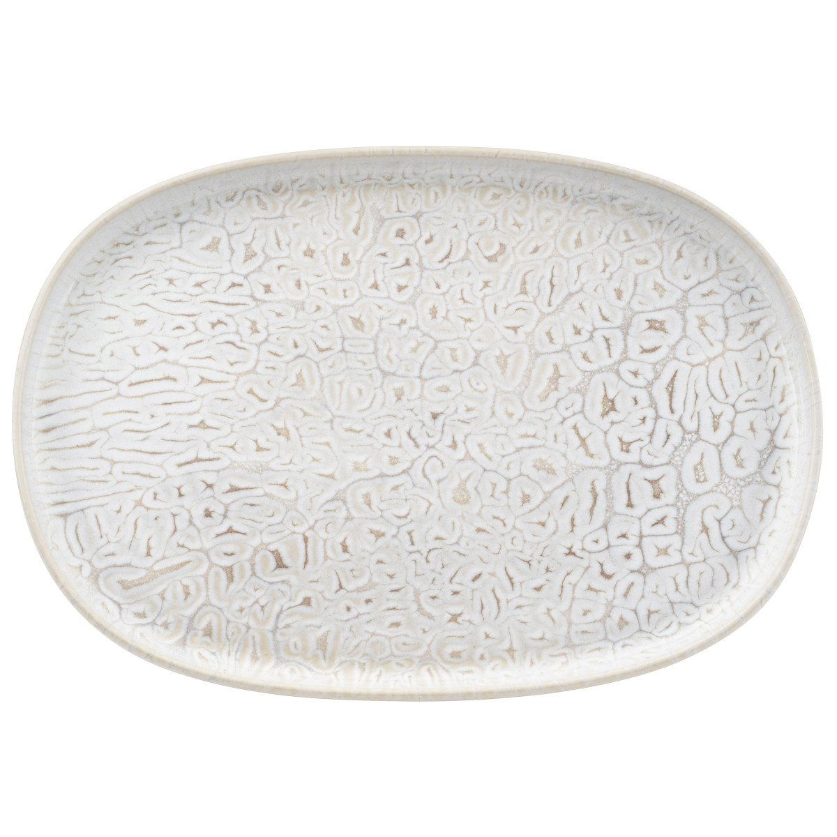 Explore - assiette ovales à steak ou à burger (lot de 4) MEDARD DE NOBLAT Beige