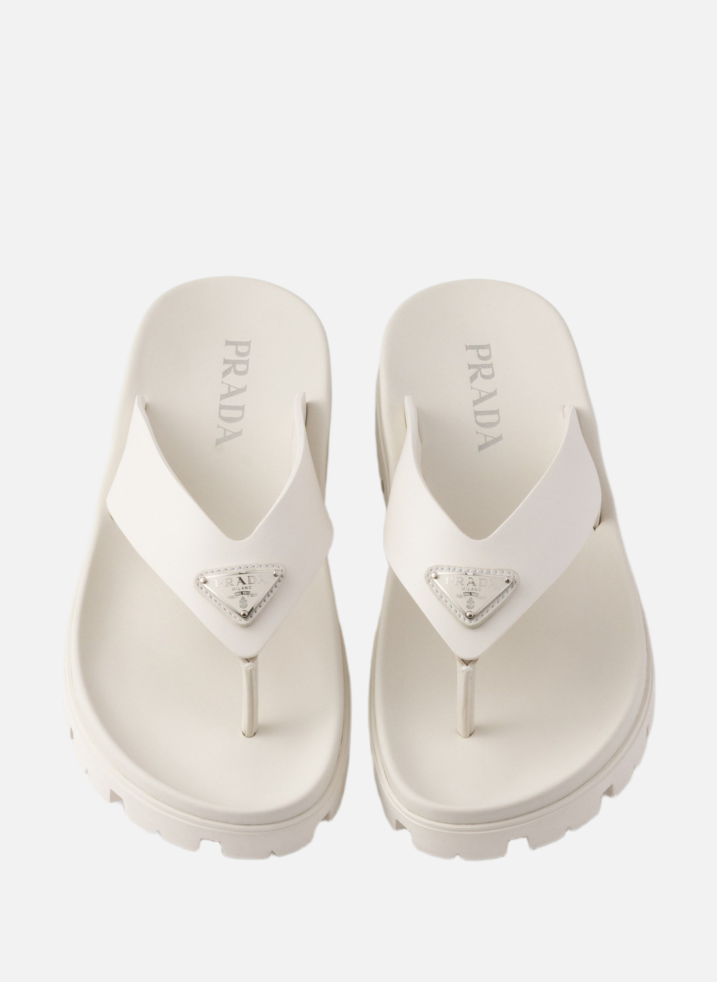 Tongs en gomme PRADA Beige