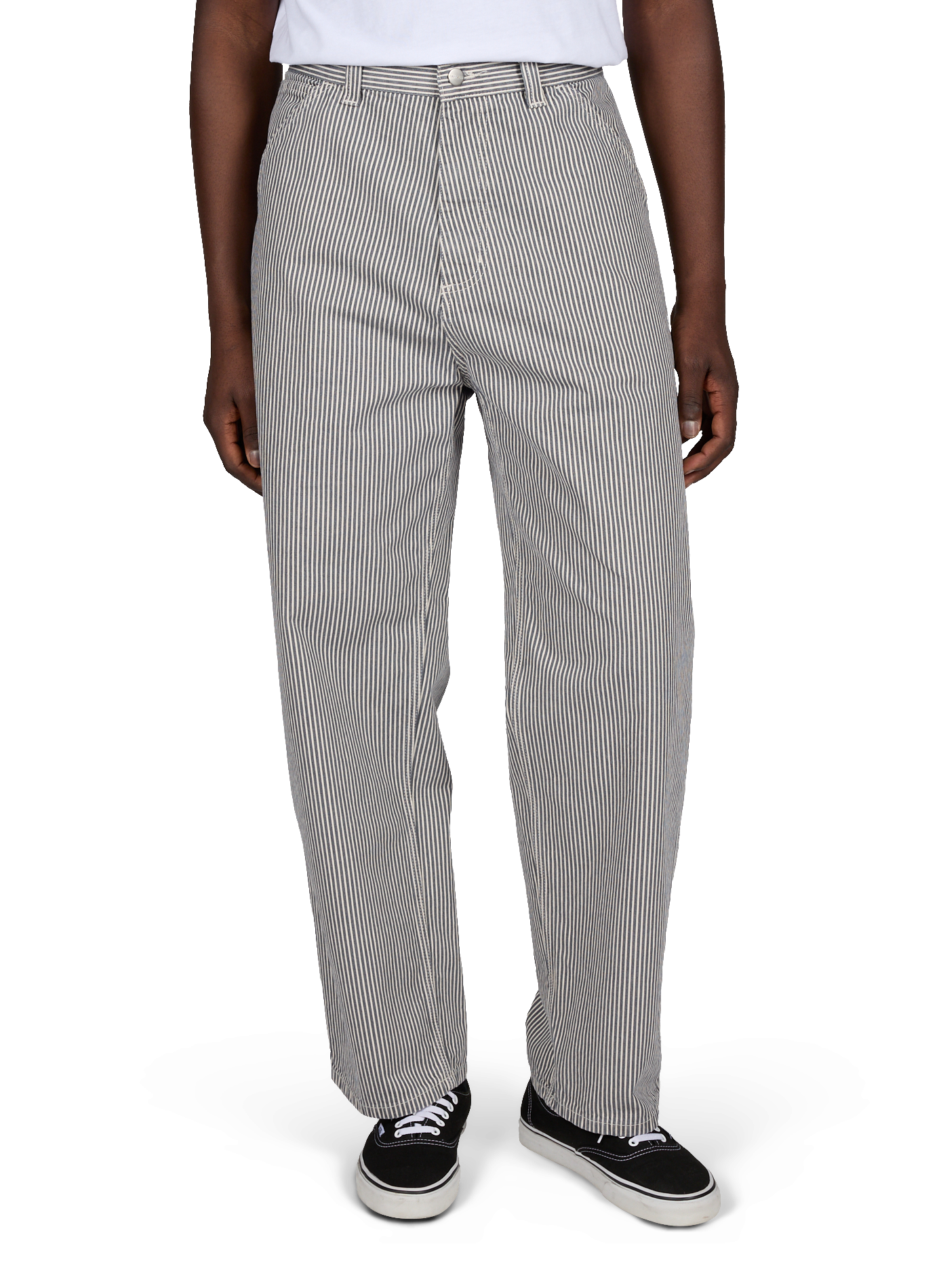 Pantalon ample à rayures en coton CARHARTT WIP Bleu