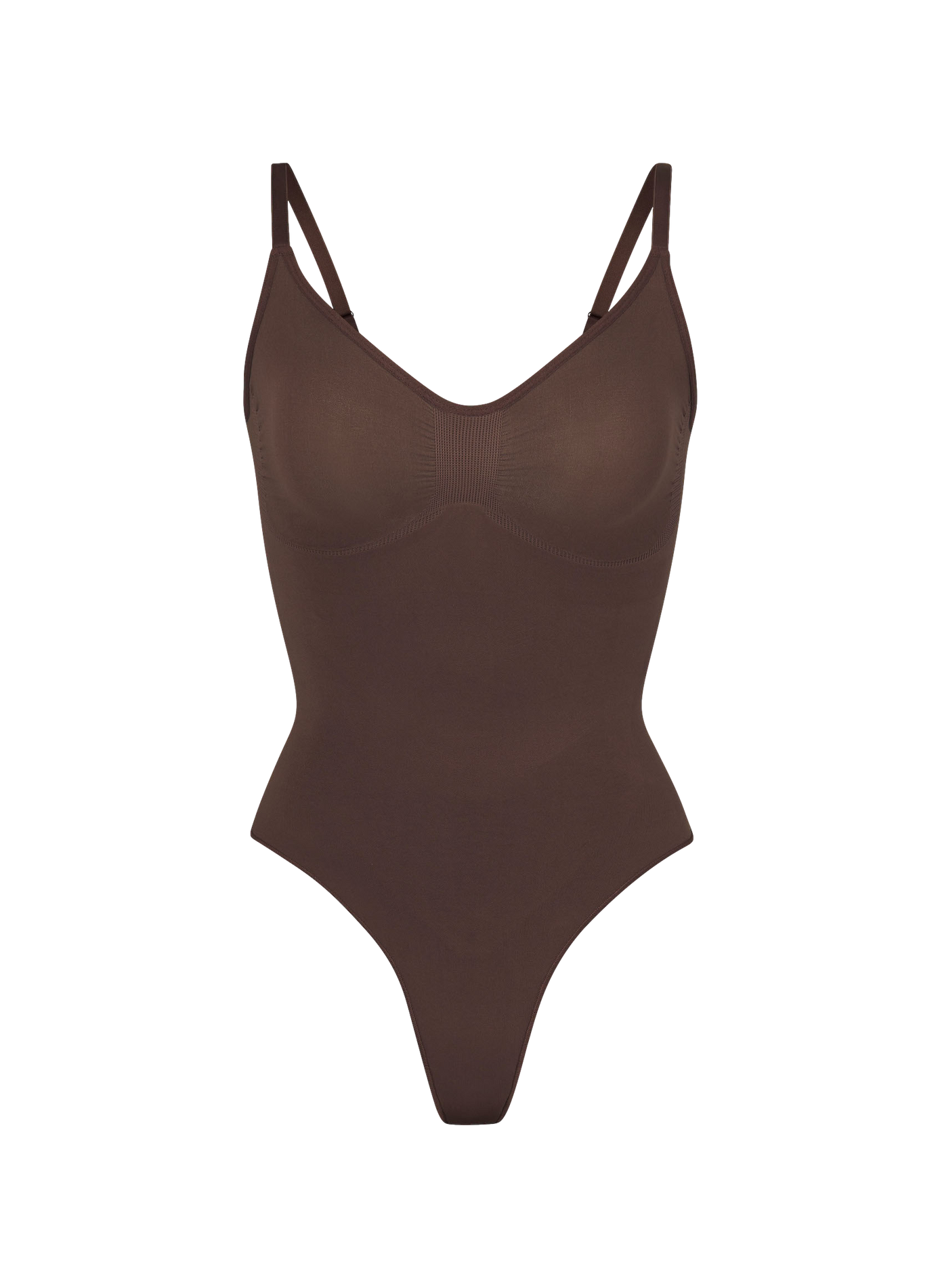 Adjustable strap solid bodysuit SKIMS Brown