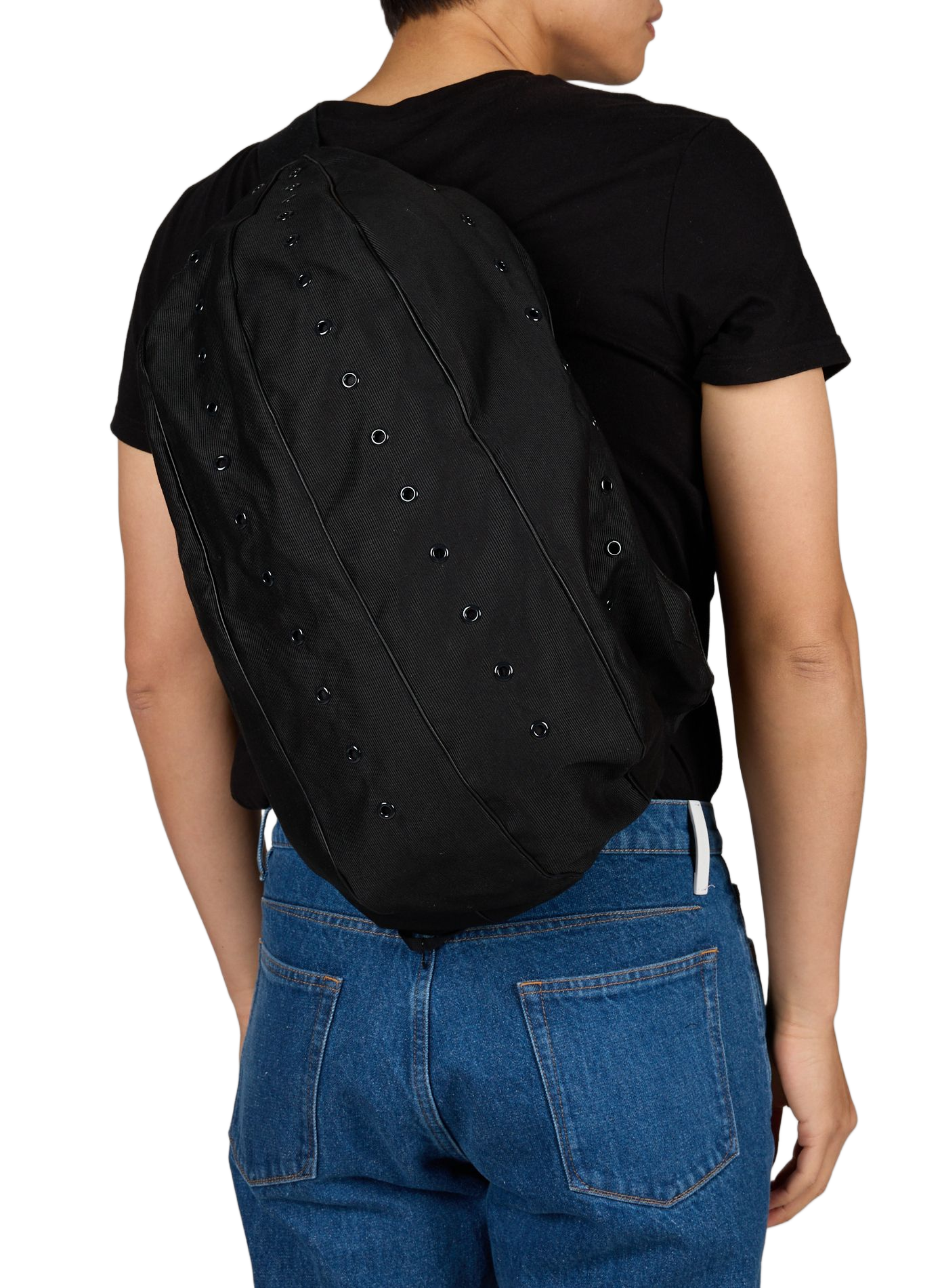 Cotton Sling Crossbody Bag OMAR AFRIDI Black