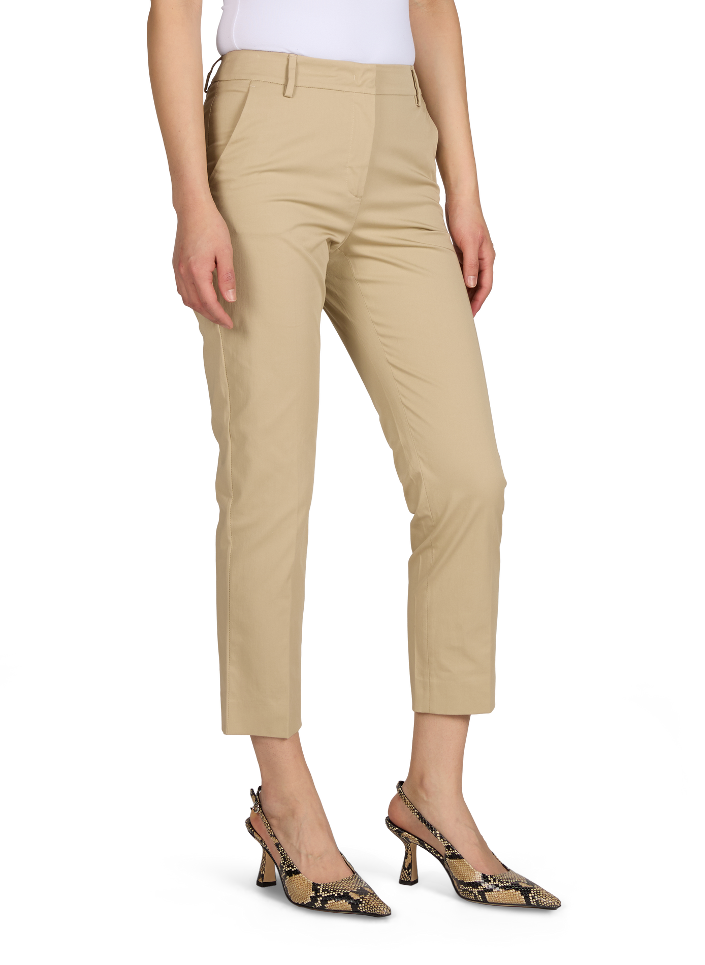 Slim cotton blend pants MAX MARA WEEK END Beige