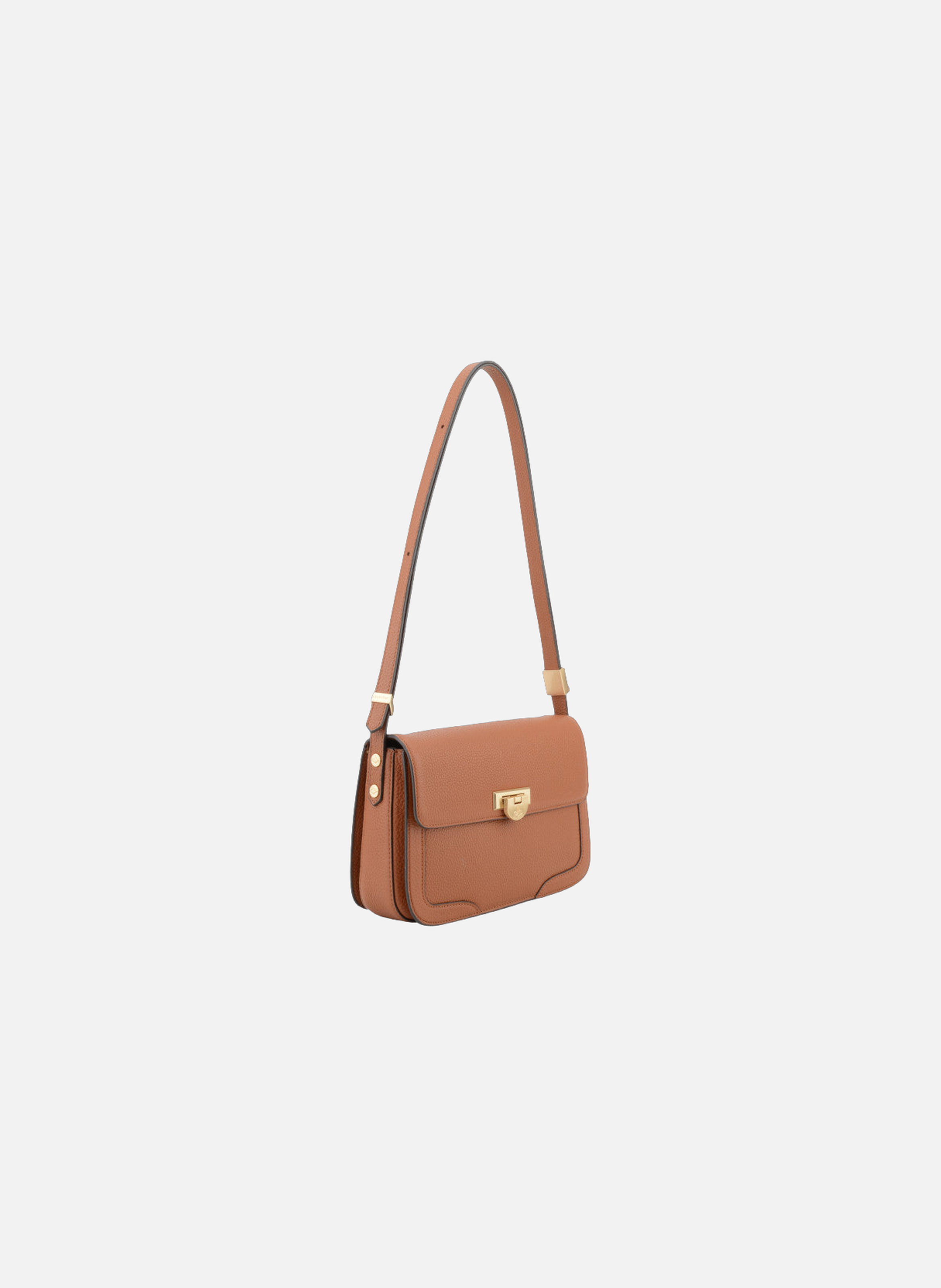 Auteuil | sac porté travers gm en cuir de vachette POURCHET Marron