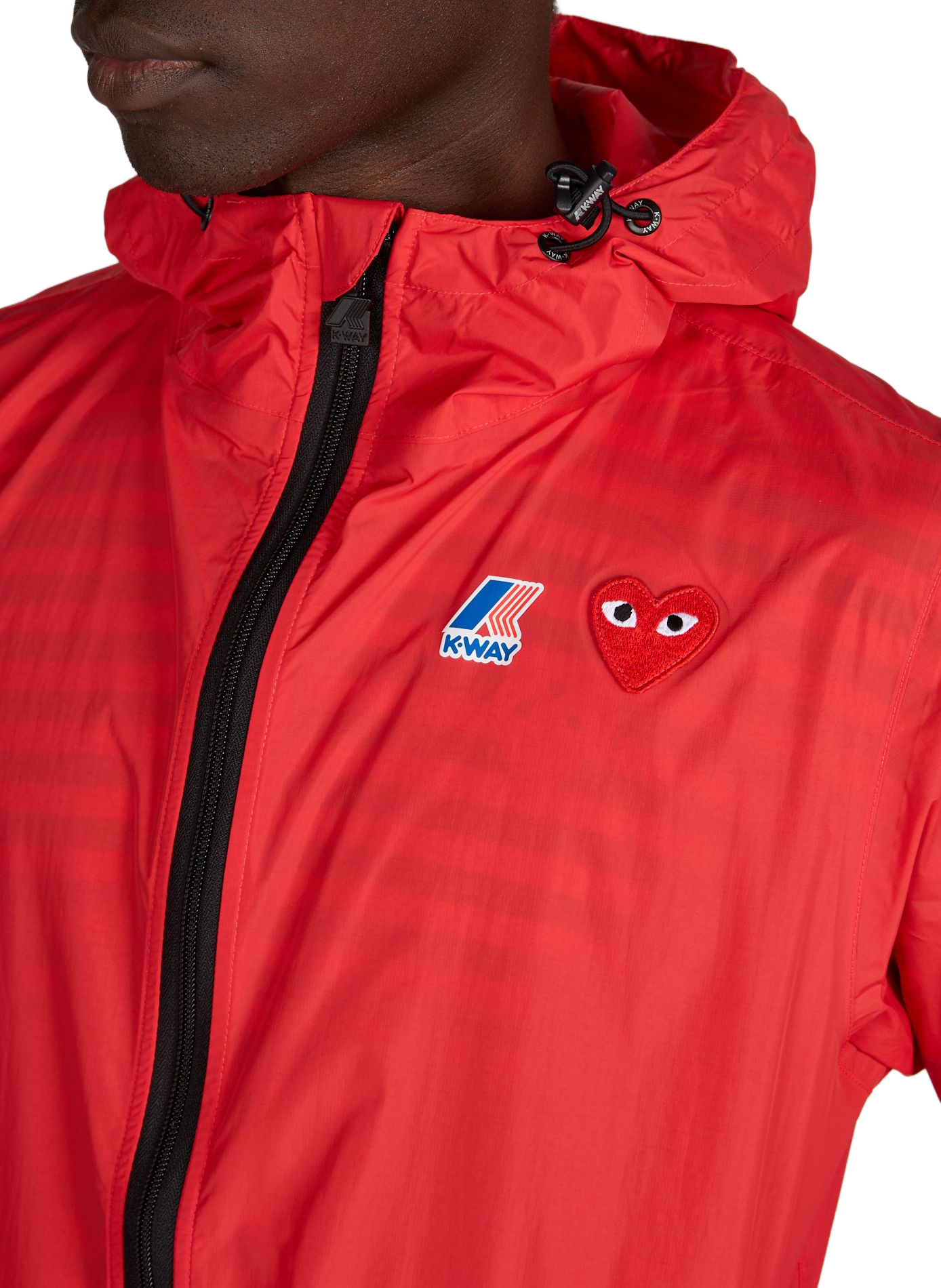 Waterdichte hoodie met capuchon COMME DES GARCONS PLAY Rood