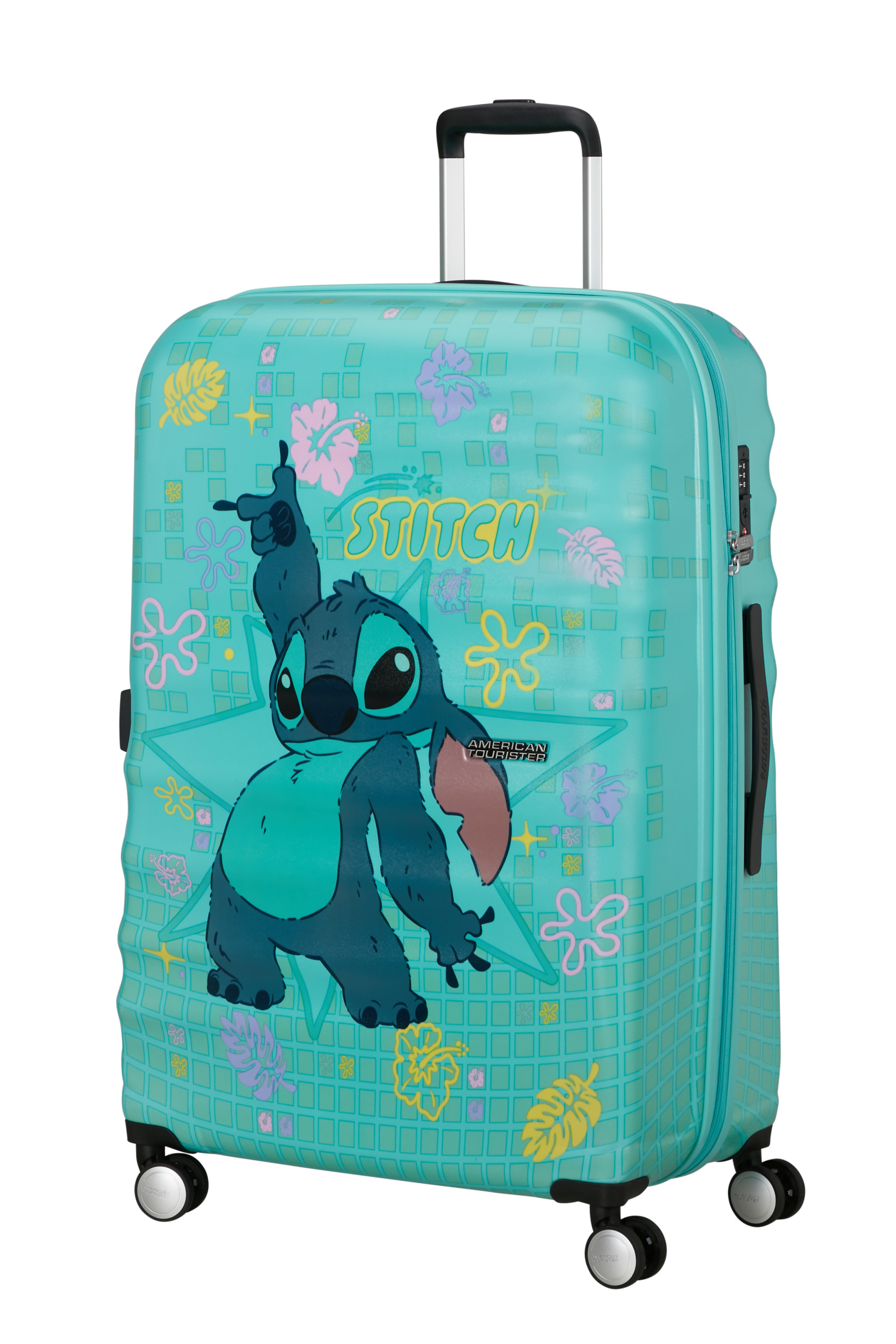 Wavebreaker disney valise 4 roues taille l AMERICAN TOURISTER Bleu
