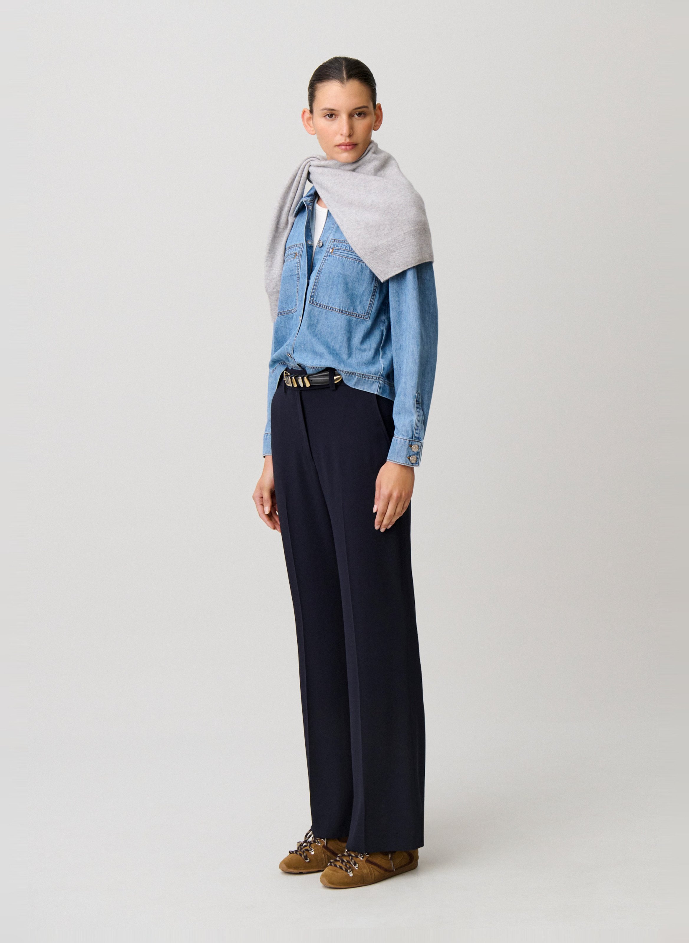 Pantalon droit CLAUDIE PIERLOT Bleu