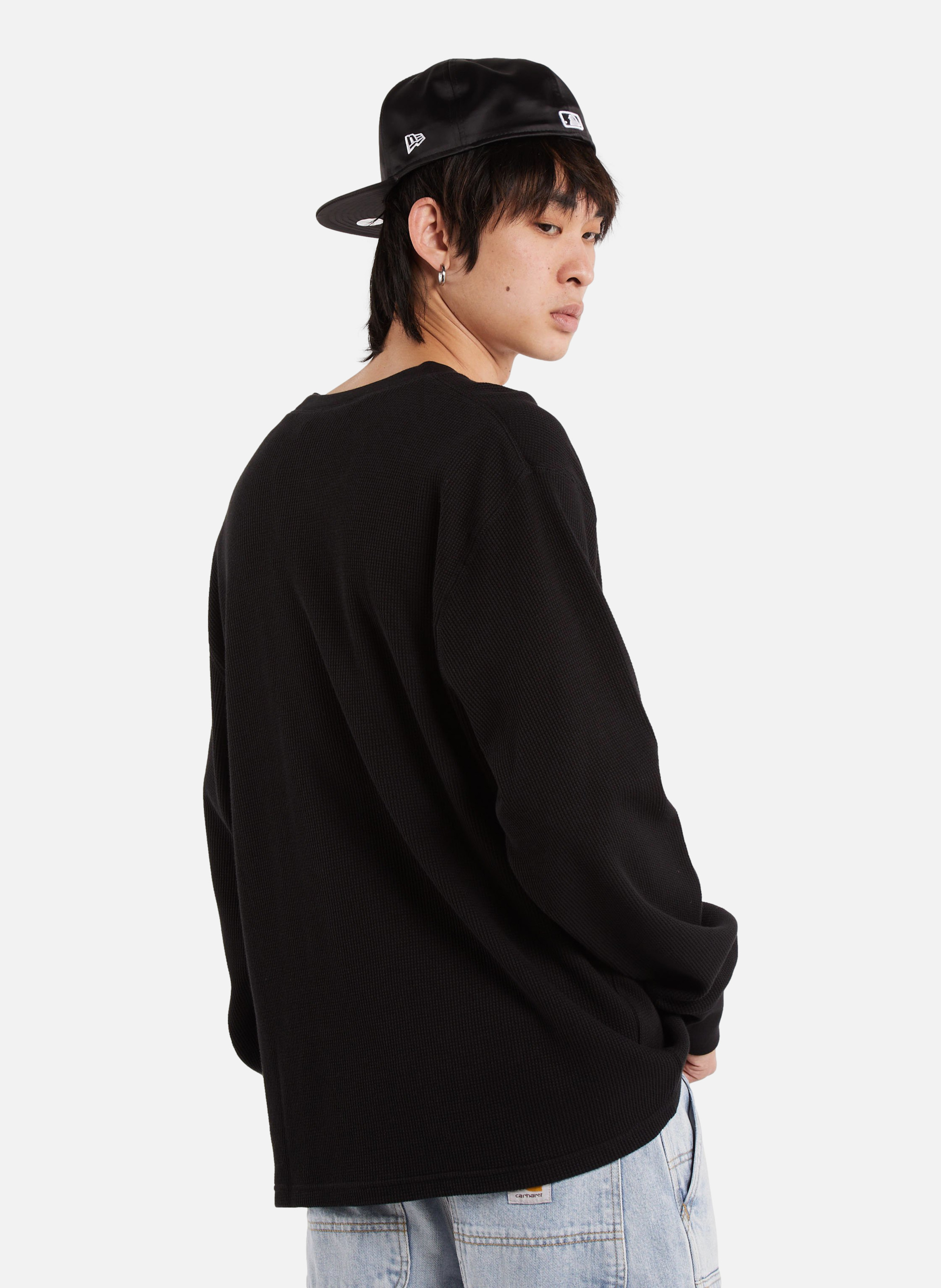 T-shirt l/s eightynine waffle t-shirt CARHARTT WIP Noir