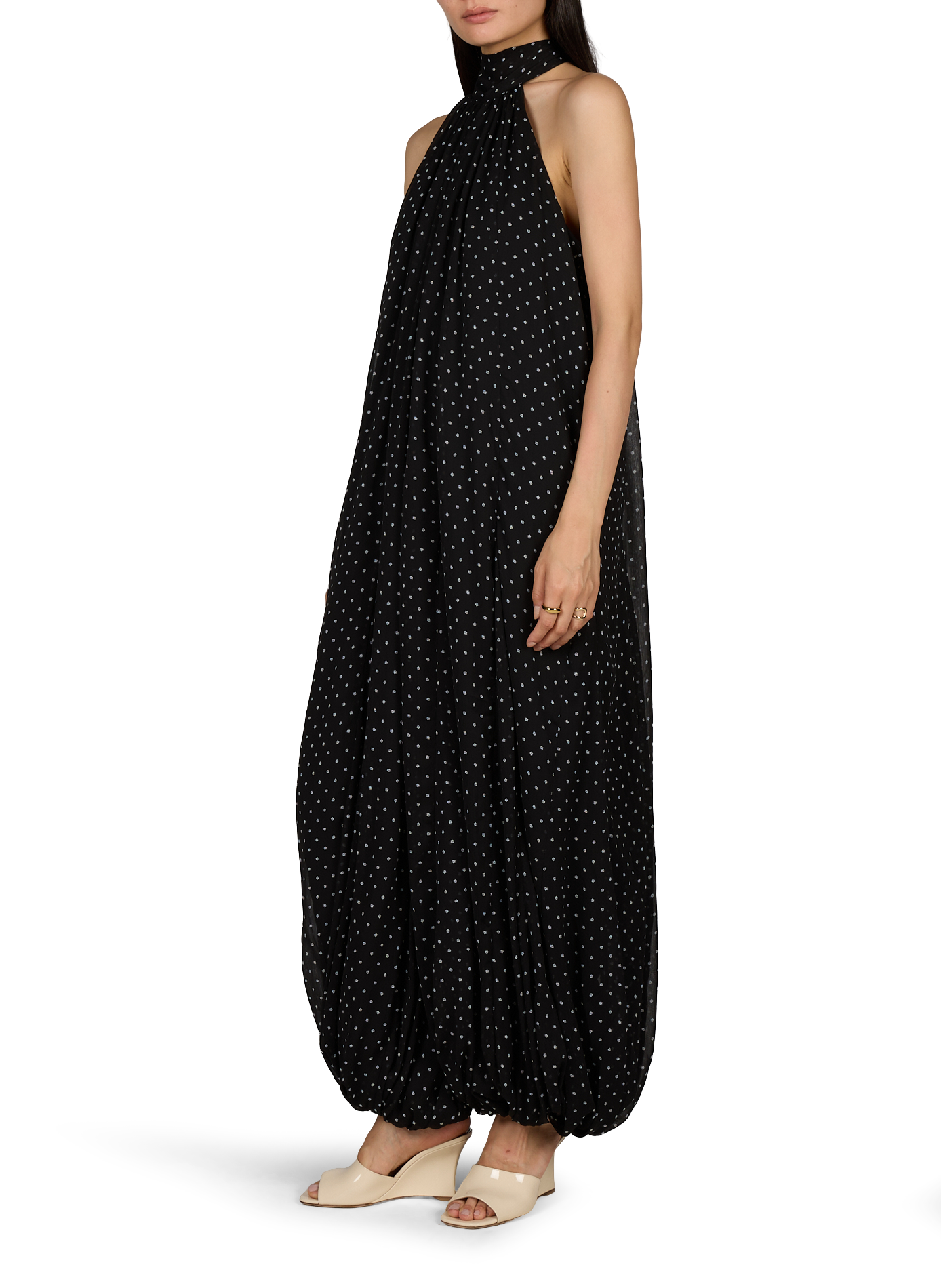 Sleeveless floral jumpsuit ROTATE Black