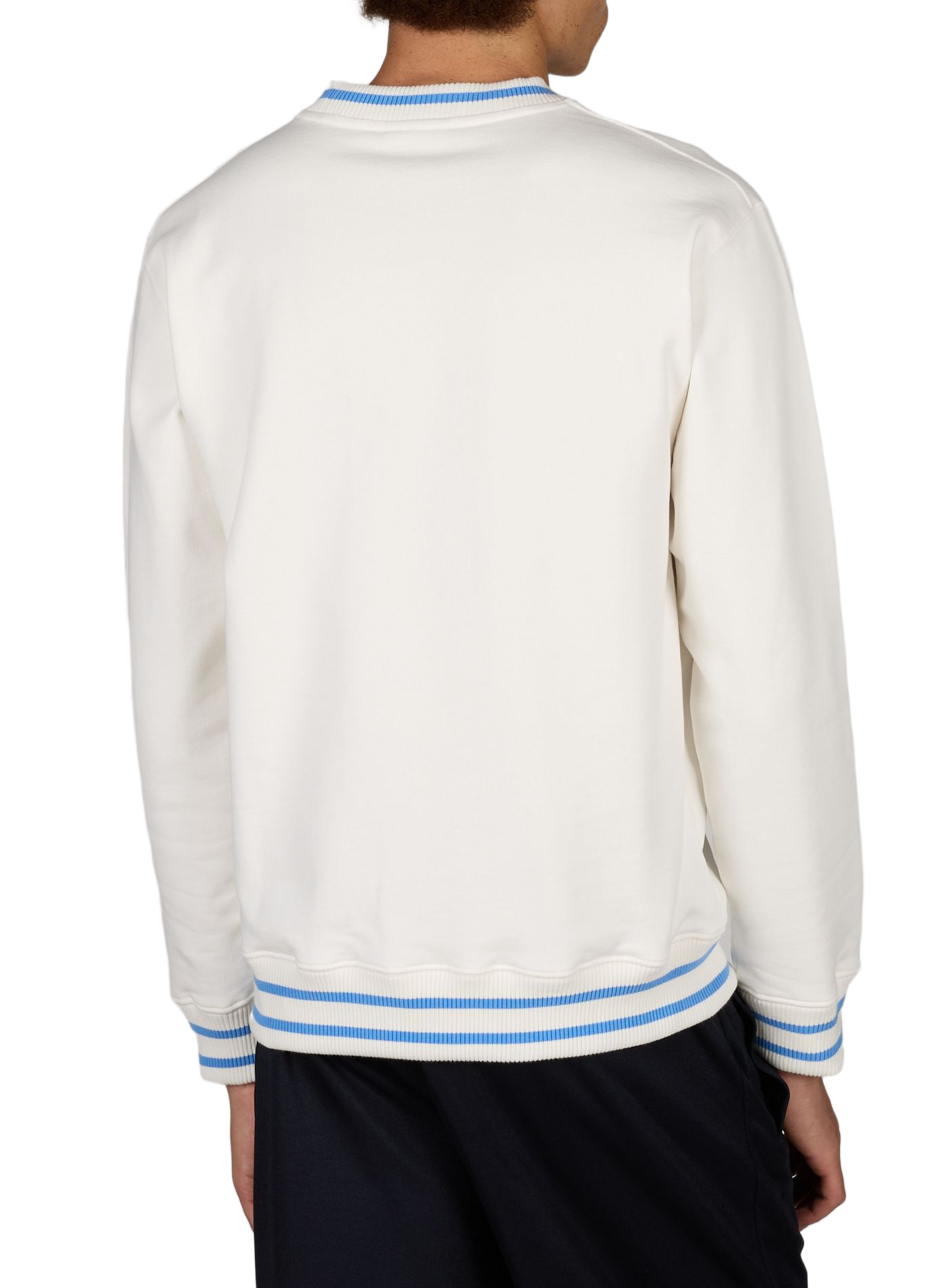 Straight logo cotton sweater DROLE DE MONSIEUR White