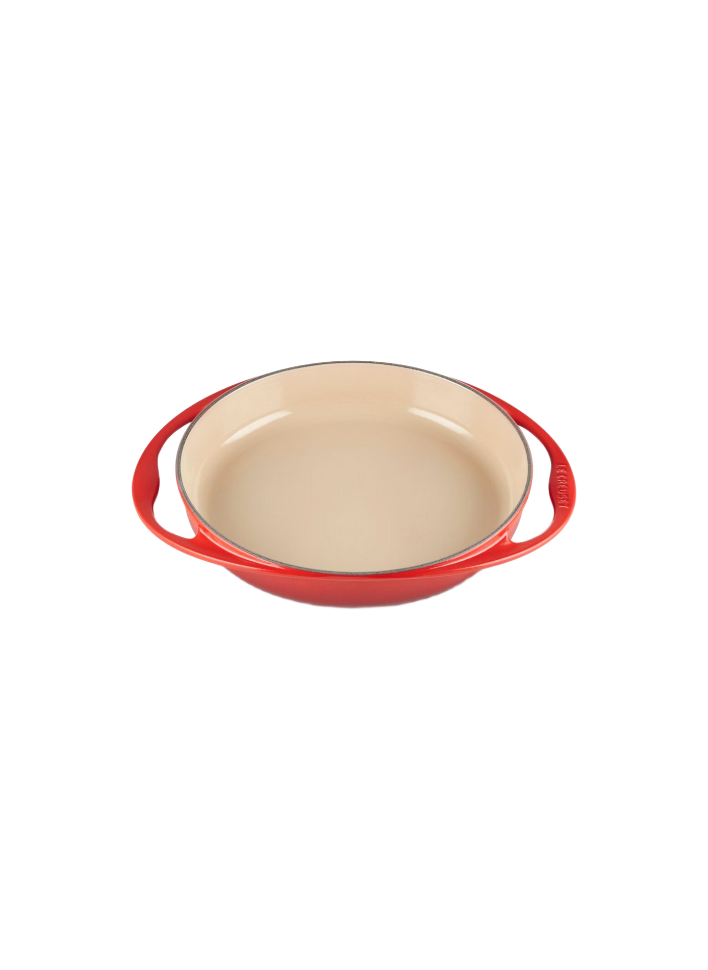 Tortenplatte 28 cm aus emailliertem Gusseisen LE CREUSET Rot