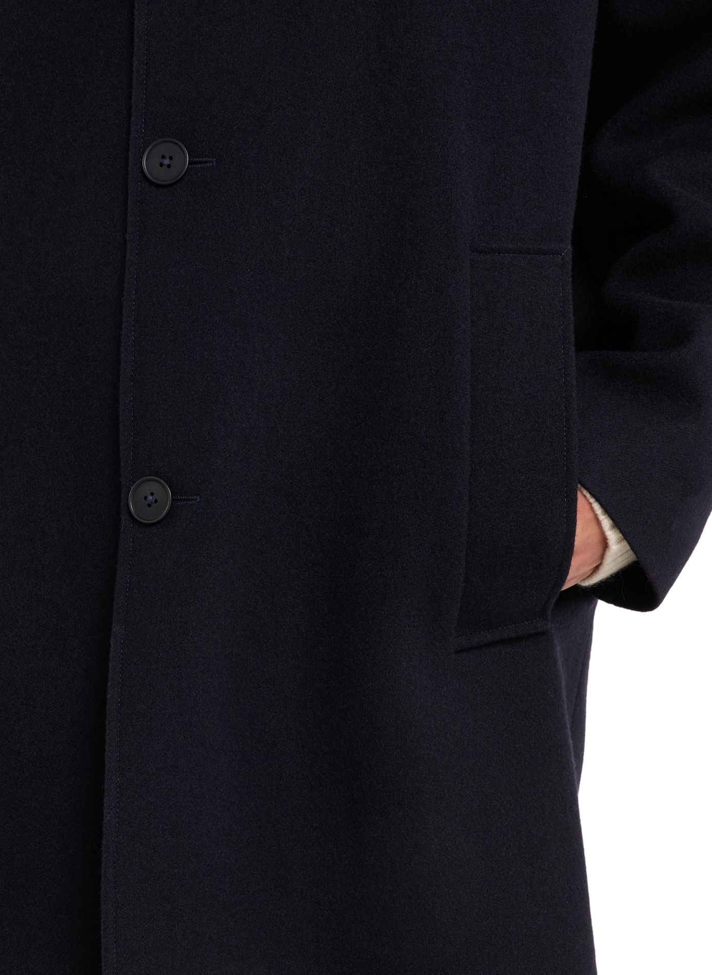 Long woolen buttoned coat SAISON 1865 Blue