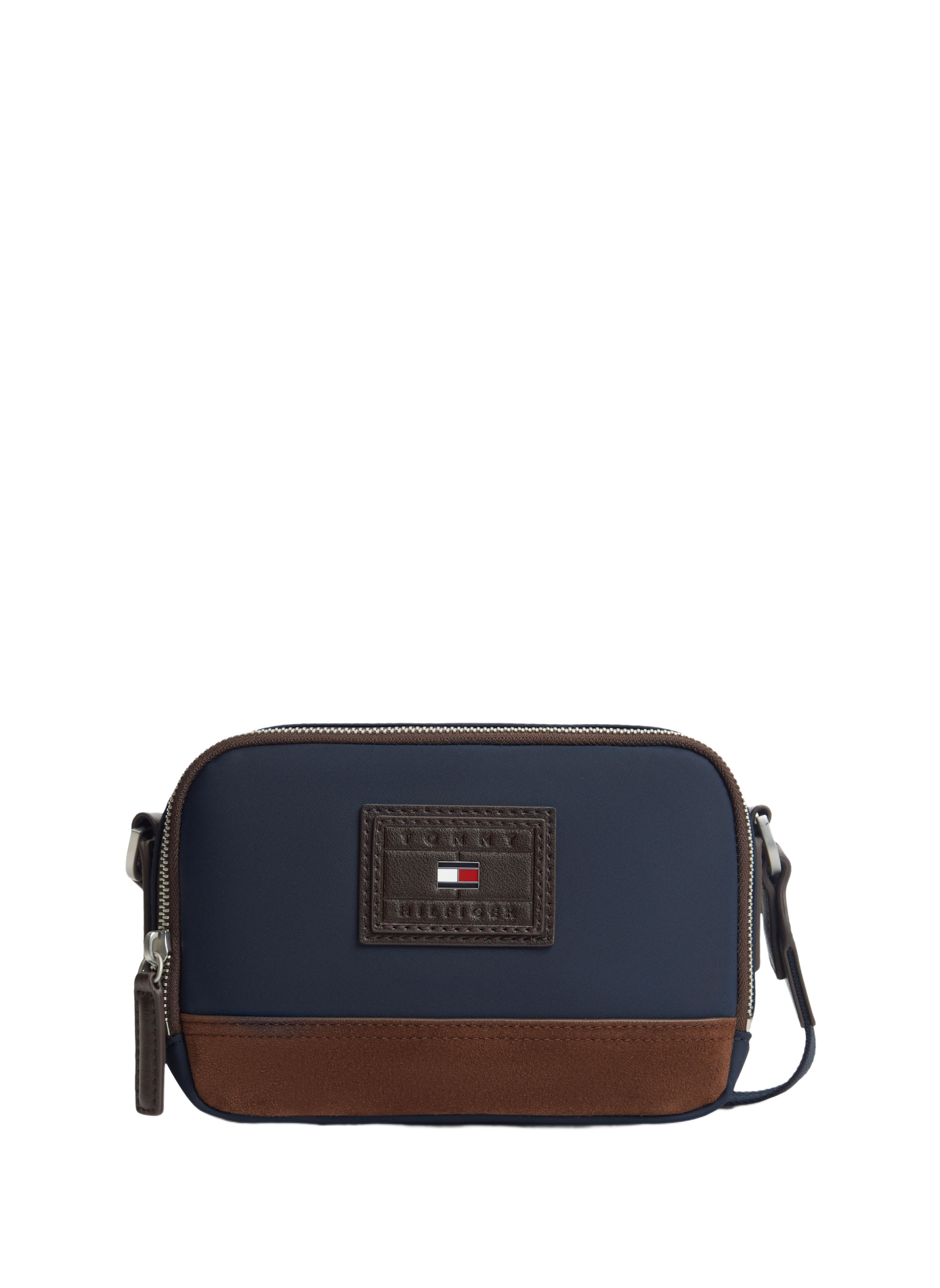 Sac bandoulière à empiècement daim  TOMMY HILFIGER Bleu