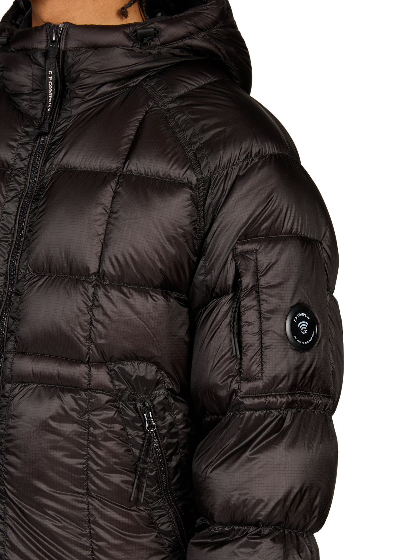 Korte gewatteerde donsjas CP COMPANY Zwart