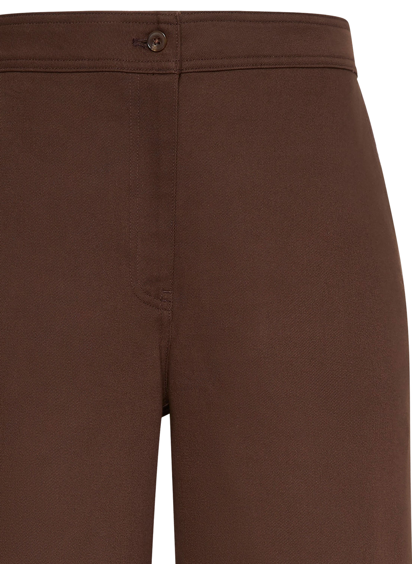 Pantalon droit uni en coton mélangé CALVIN KLEIN Marron