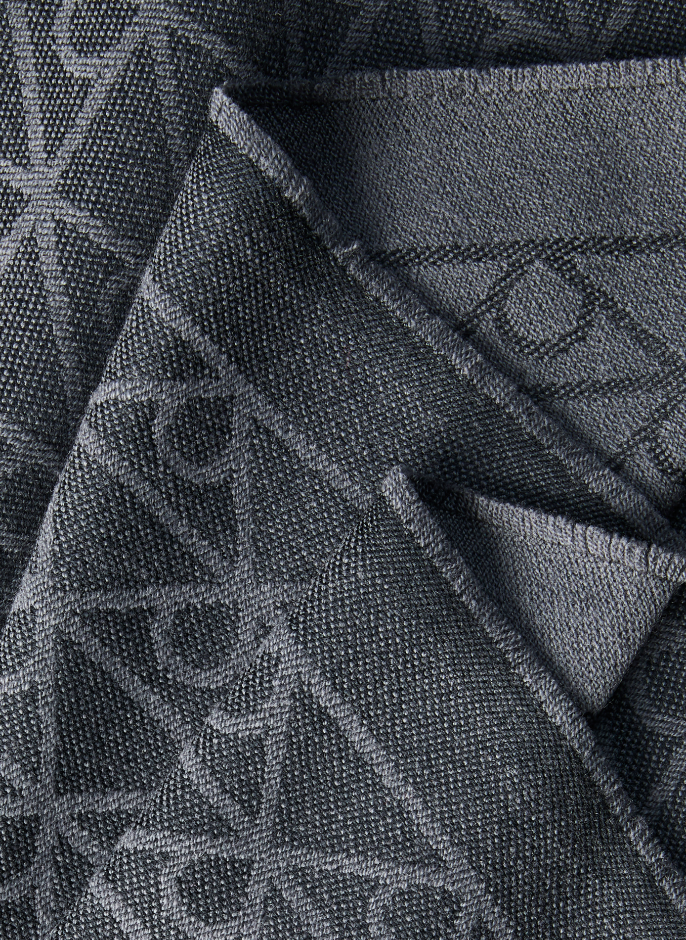 Monogramm-Wollschal CALVIN KLEIN Schwarz