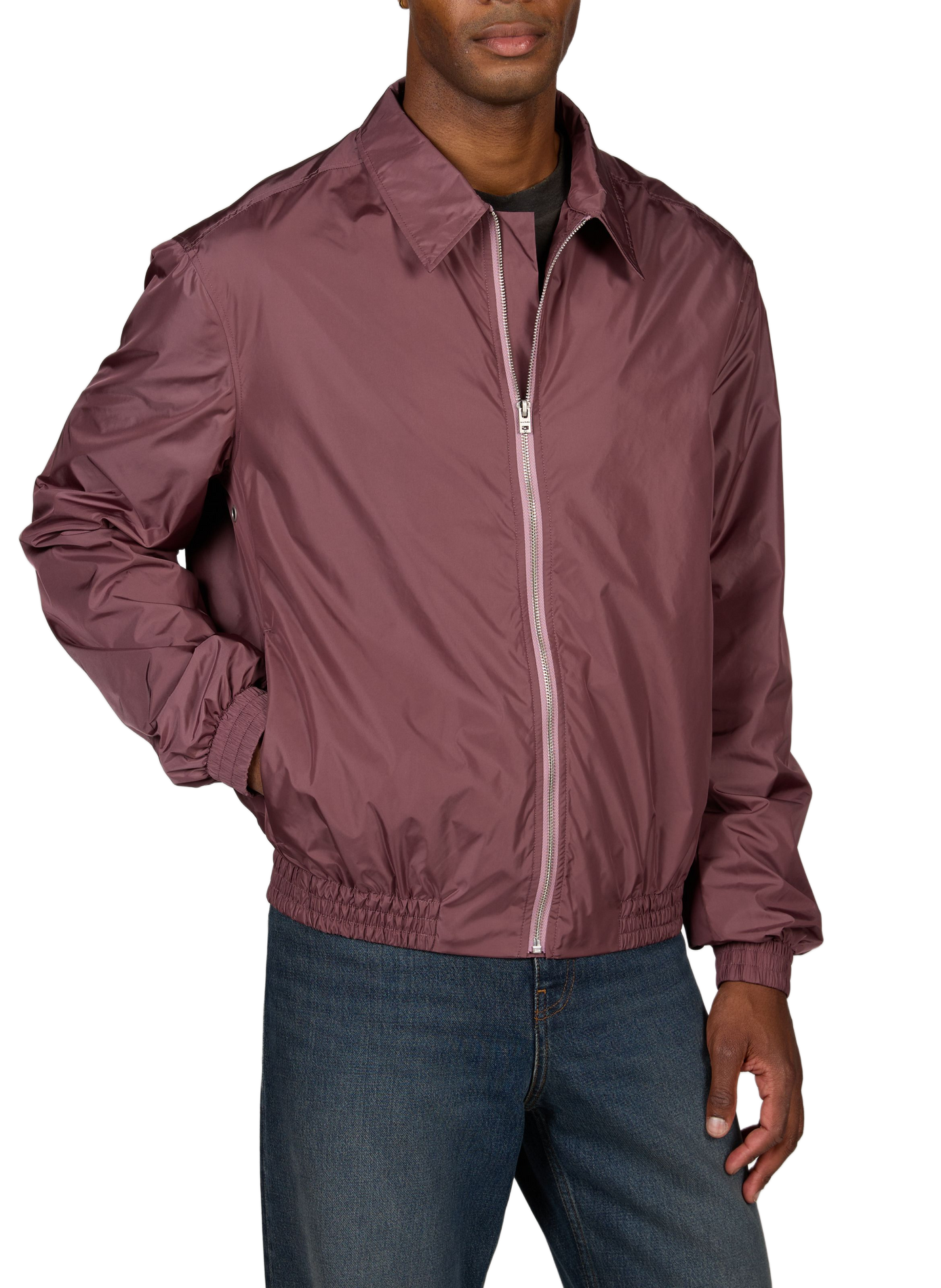 Veste coupe-vent droite à col classique ACNE STUDIOS Violet