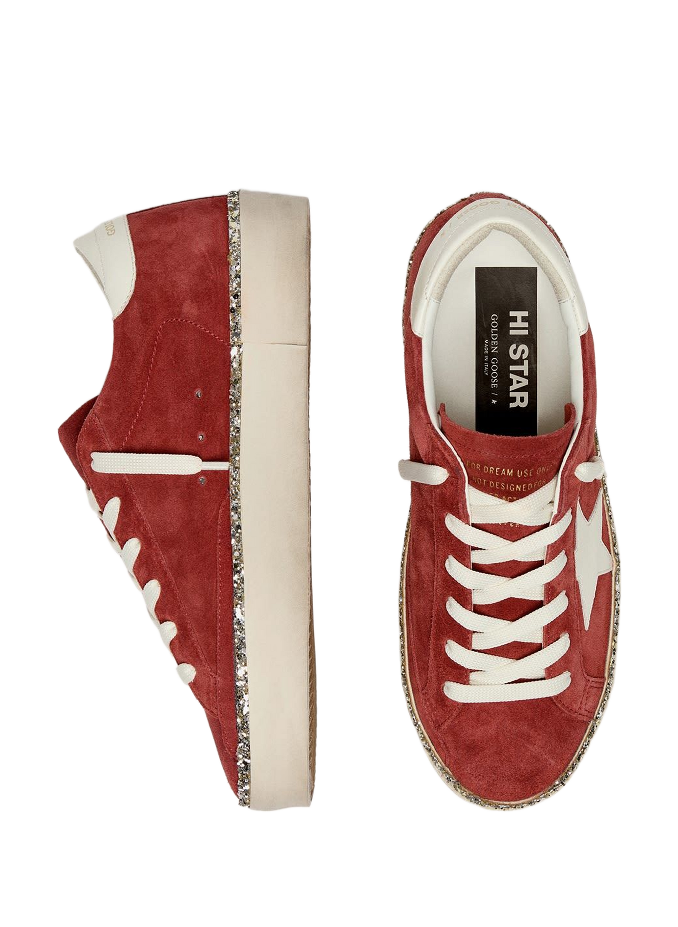 Hi Star sneakers van suède leer met glitter GOLDEN GOOSE Veelkleurig