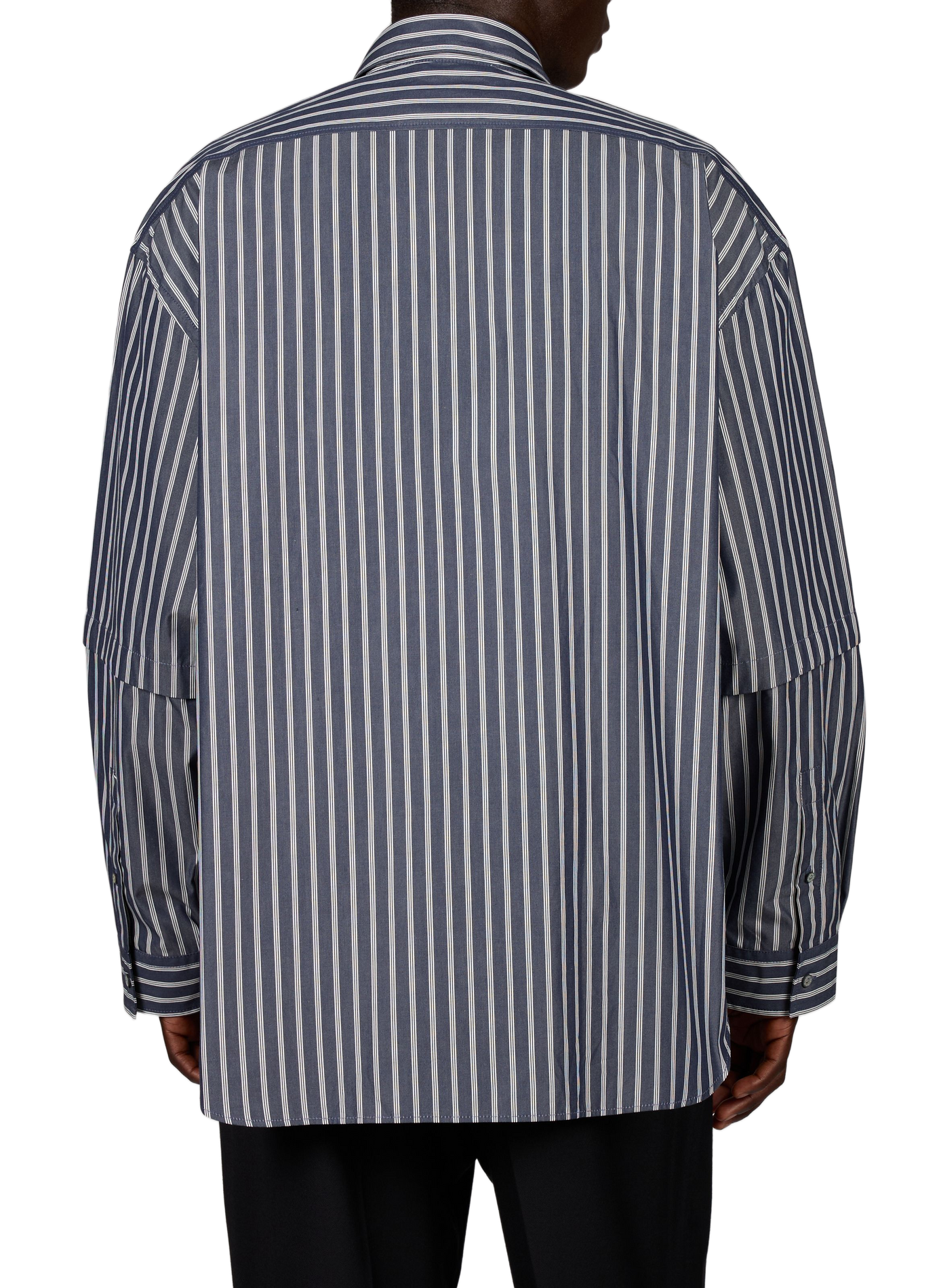 Chemise oversize col classique en coton rayé ACNE STUDIOS Bleu