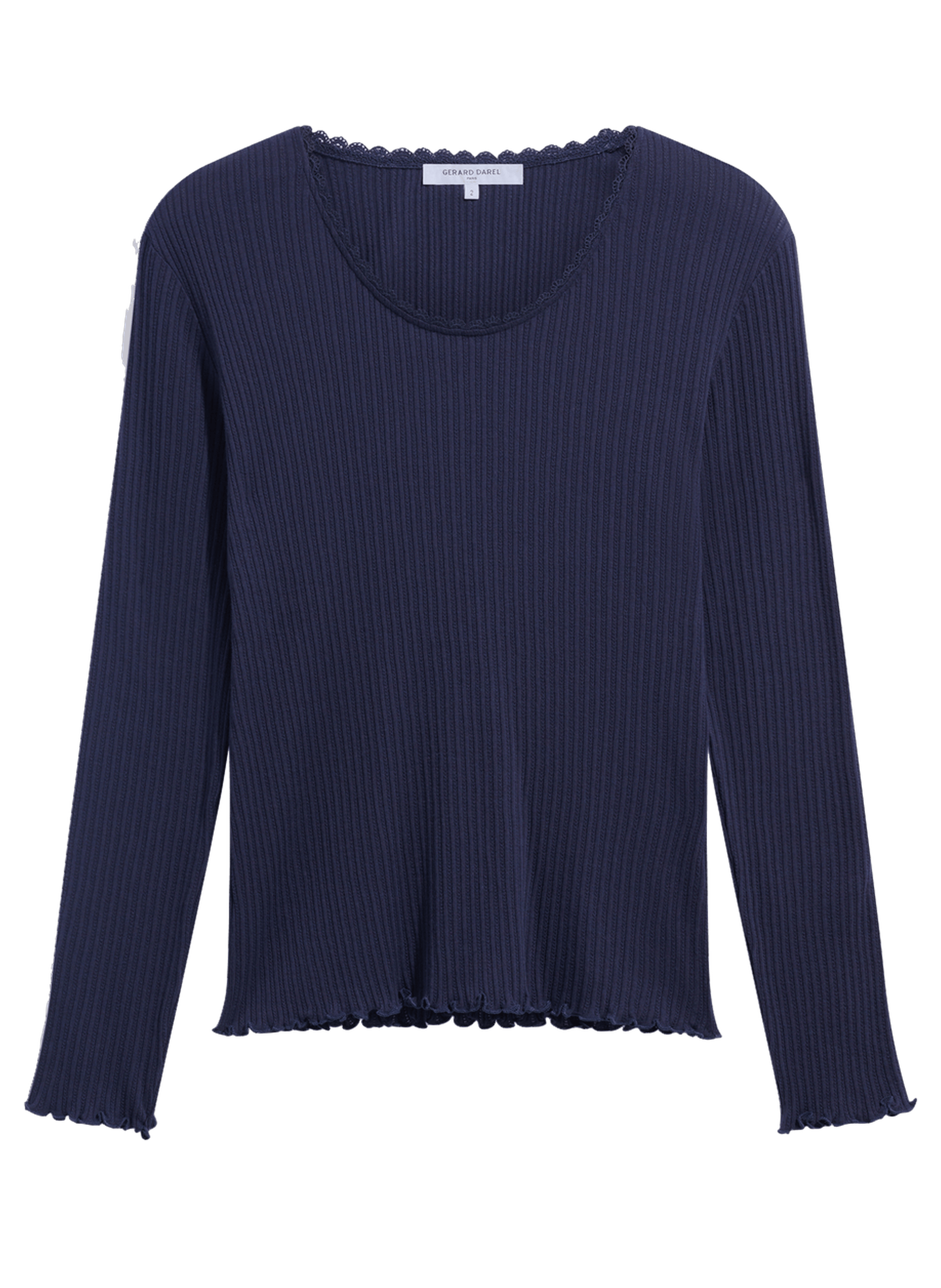 T-shirt dentelle en coton et modal - bona GERARD DAREL Bleu