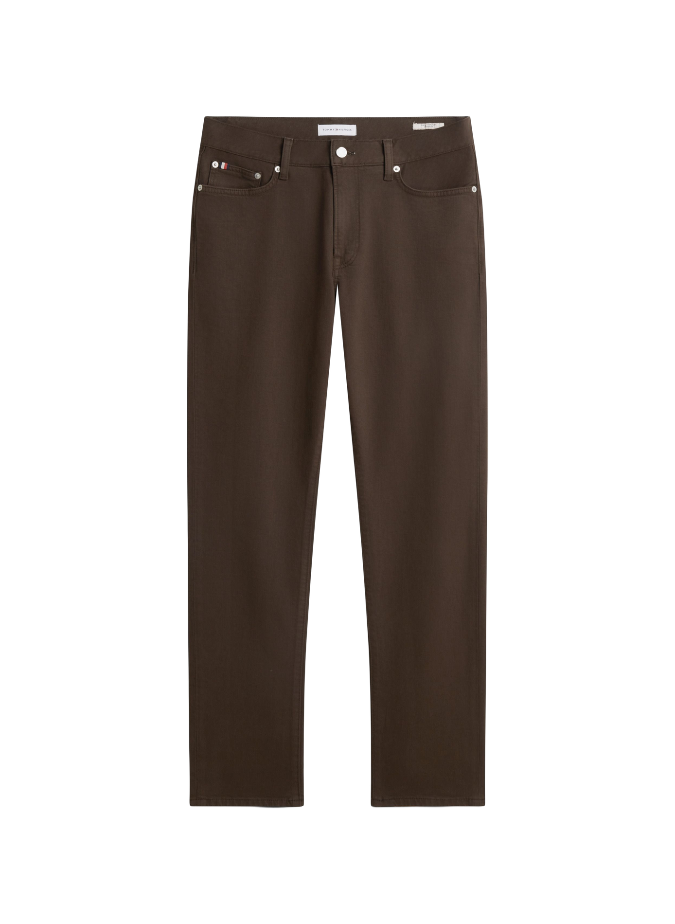 Straight-leg cotton-blend jeans TOMMY HILFIGER Brown