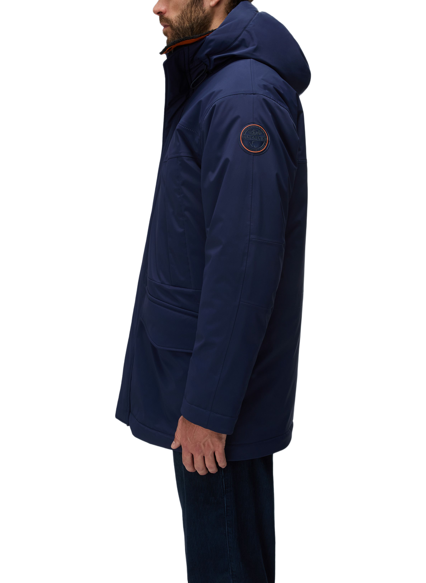 Weit geschnittener einfarbiger Parka mit Kapuze NAPAPIJRI Blau