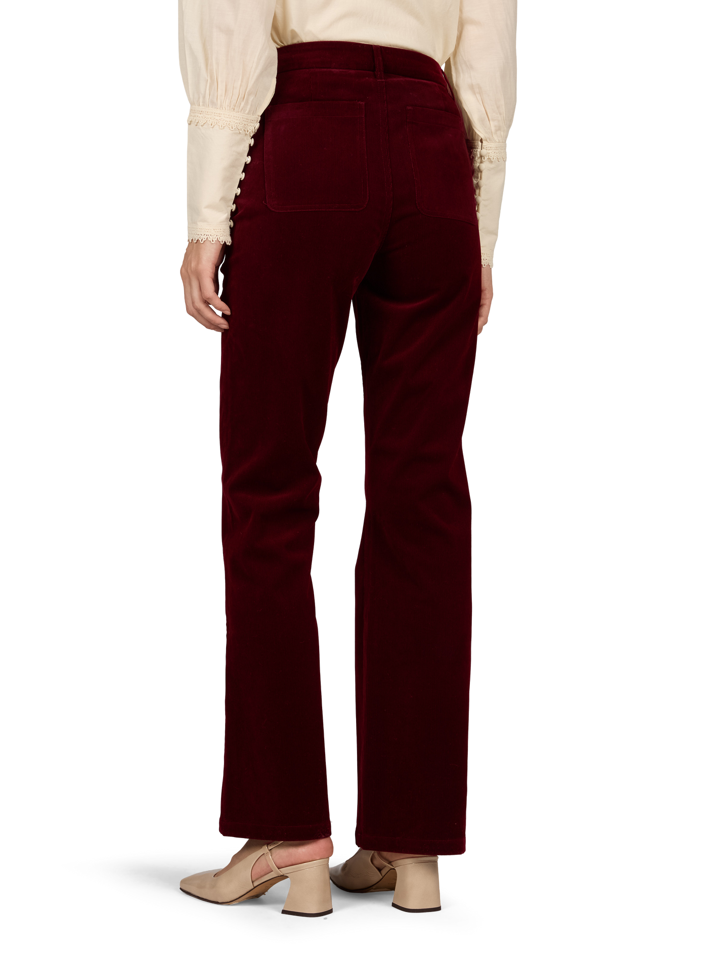 Rechte corduroy broek PETITE MENDIGOTE Paars