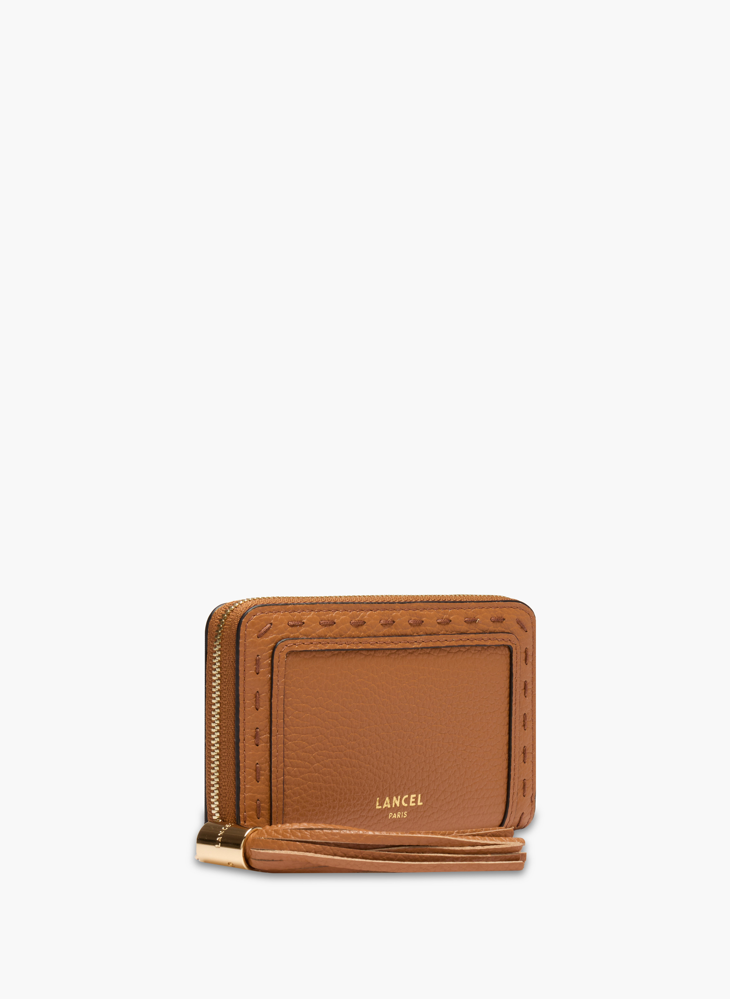 Portefeuille zippé premier flirt de lancel en cuir LANCEL Marron