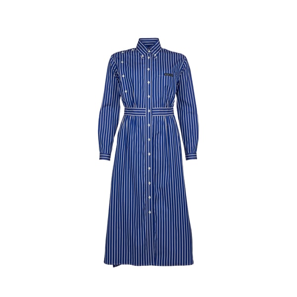 Robe midi boutonnée en coton