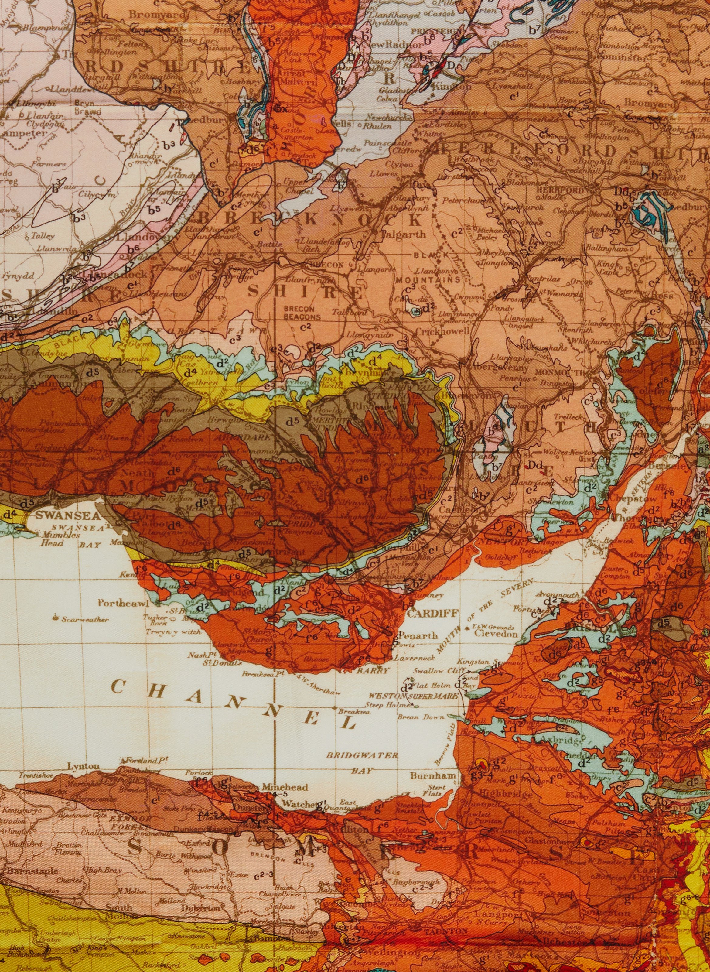 Carré de soie imprimé carte