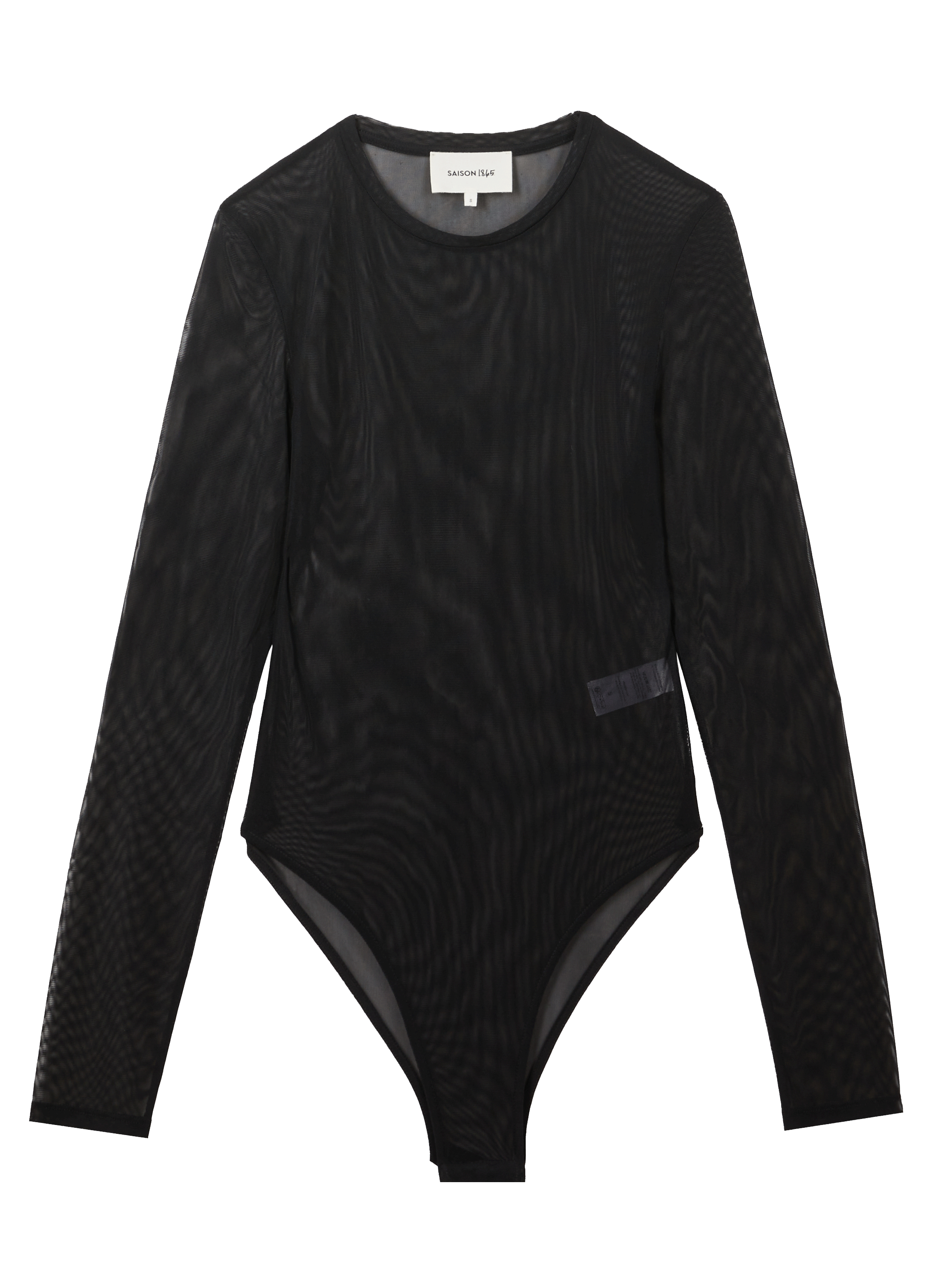 Body transparent à manches longues