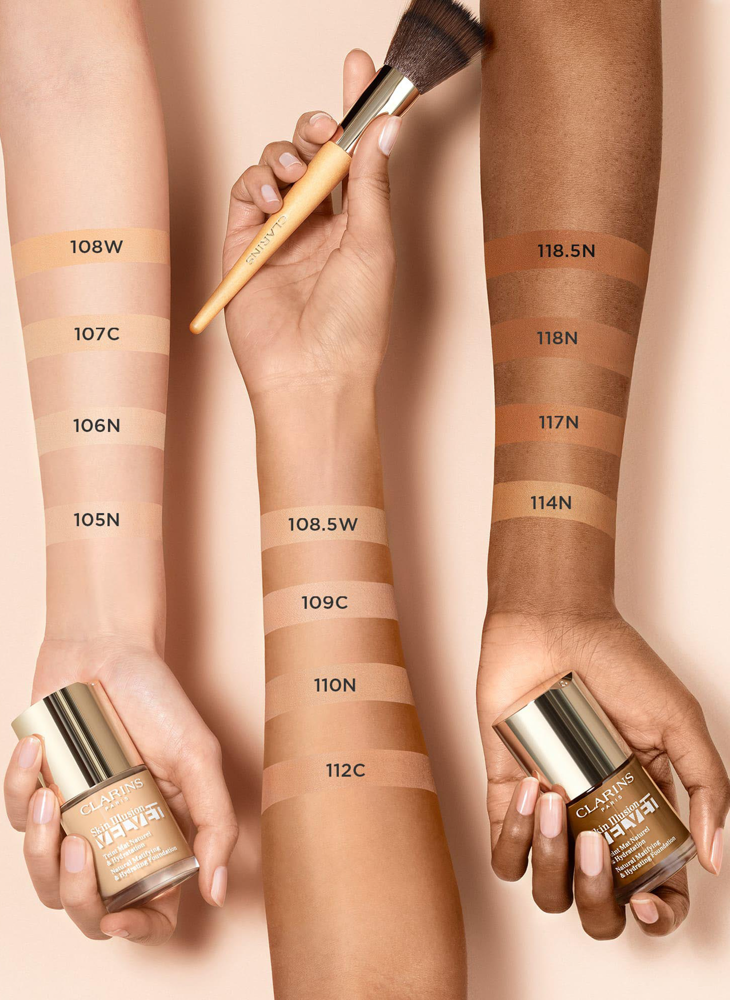 Skin Illusion Velvet - Fond de teintFond de Teint Mat Naturel & Hydratation CLARINS 112.5w - caramel