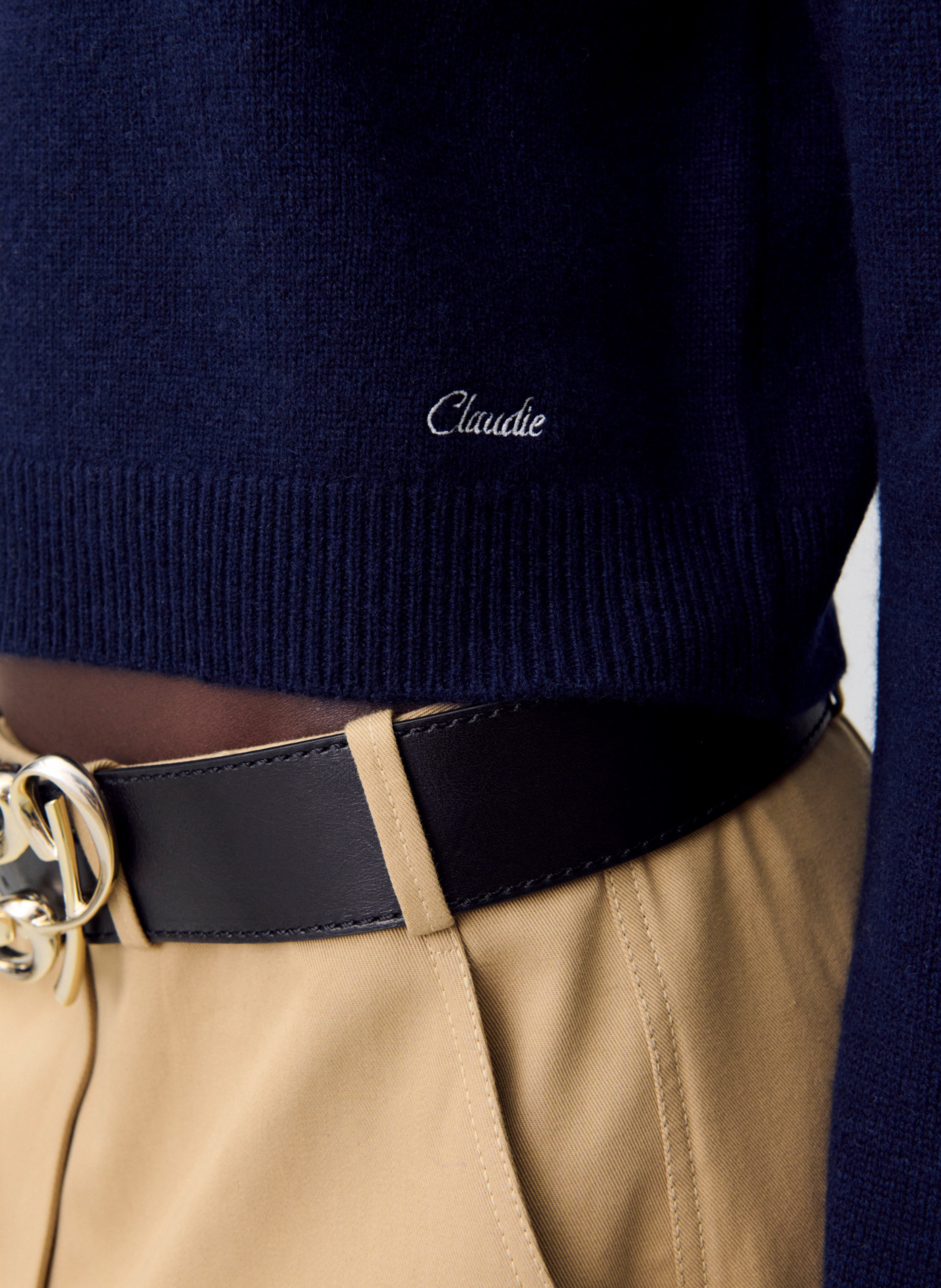 Pull col foulard en laine mélangée manouka CLAUDIE PIERLOT Multicolore