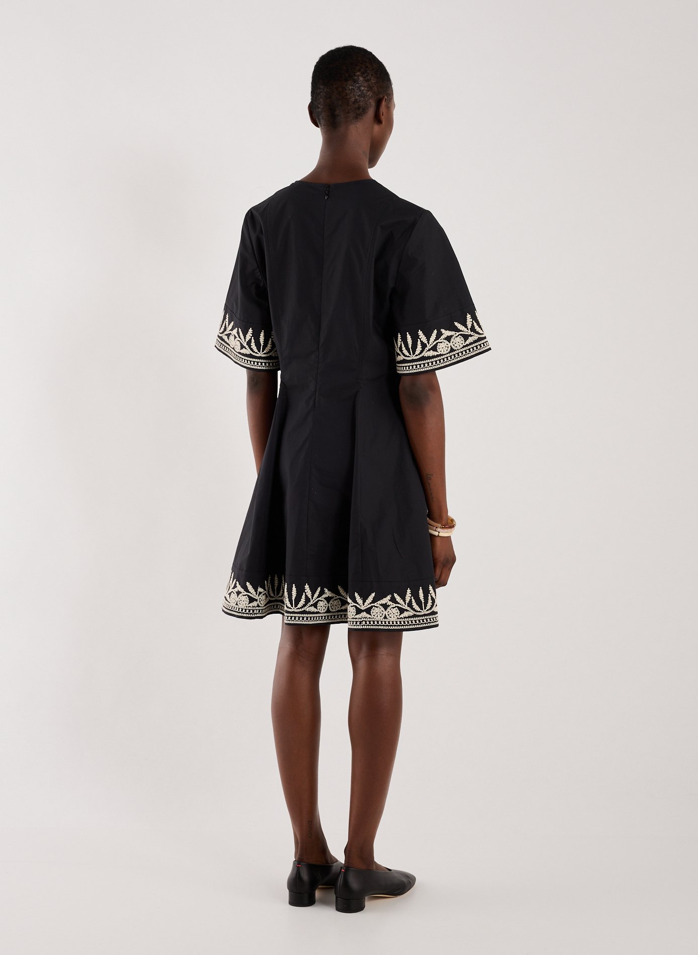 A-line dress with embroidery BY MALENE BIRGER Black