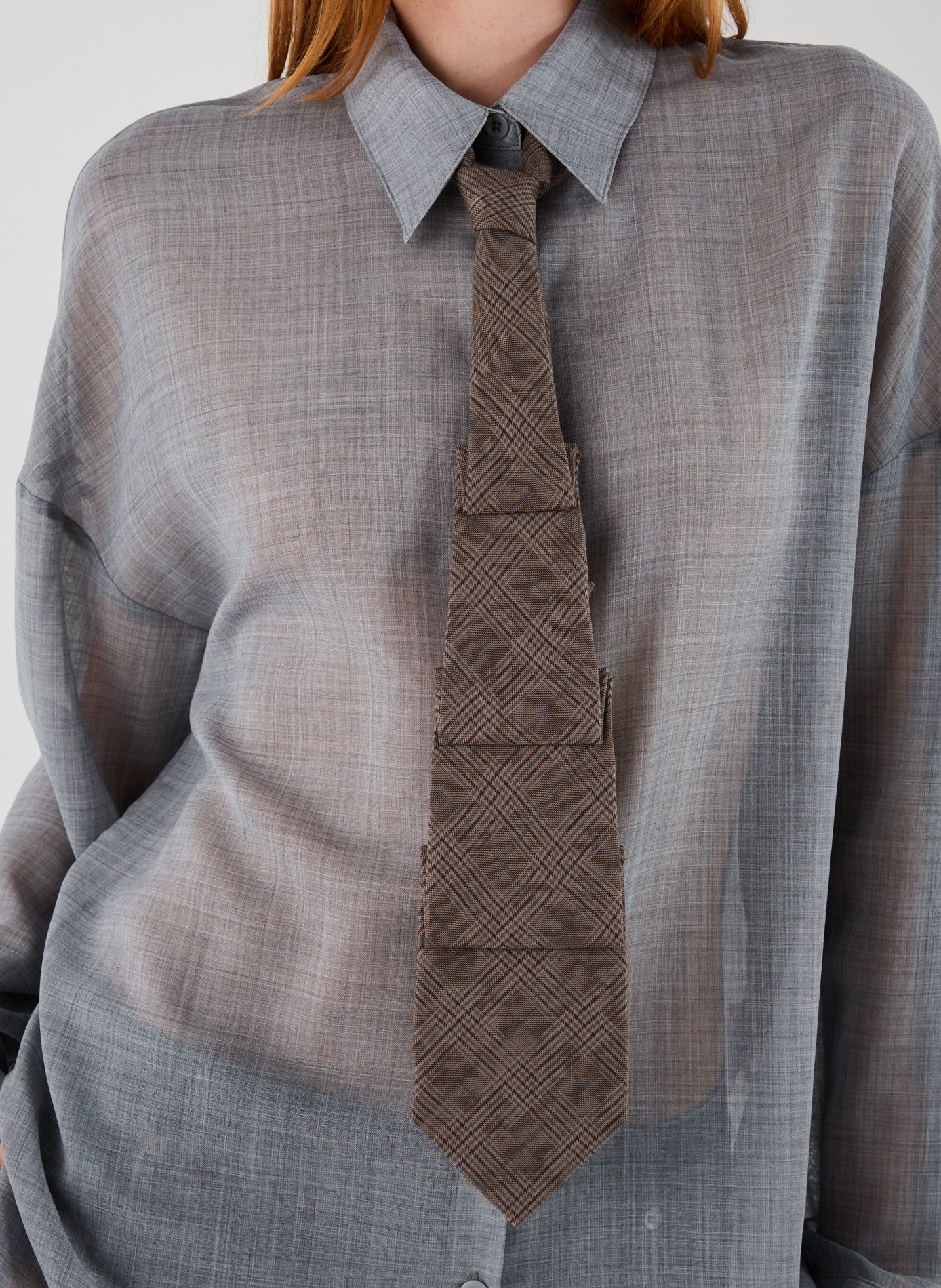 Striped tie OUR LEGACY Brown