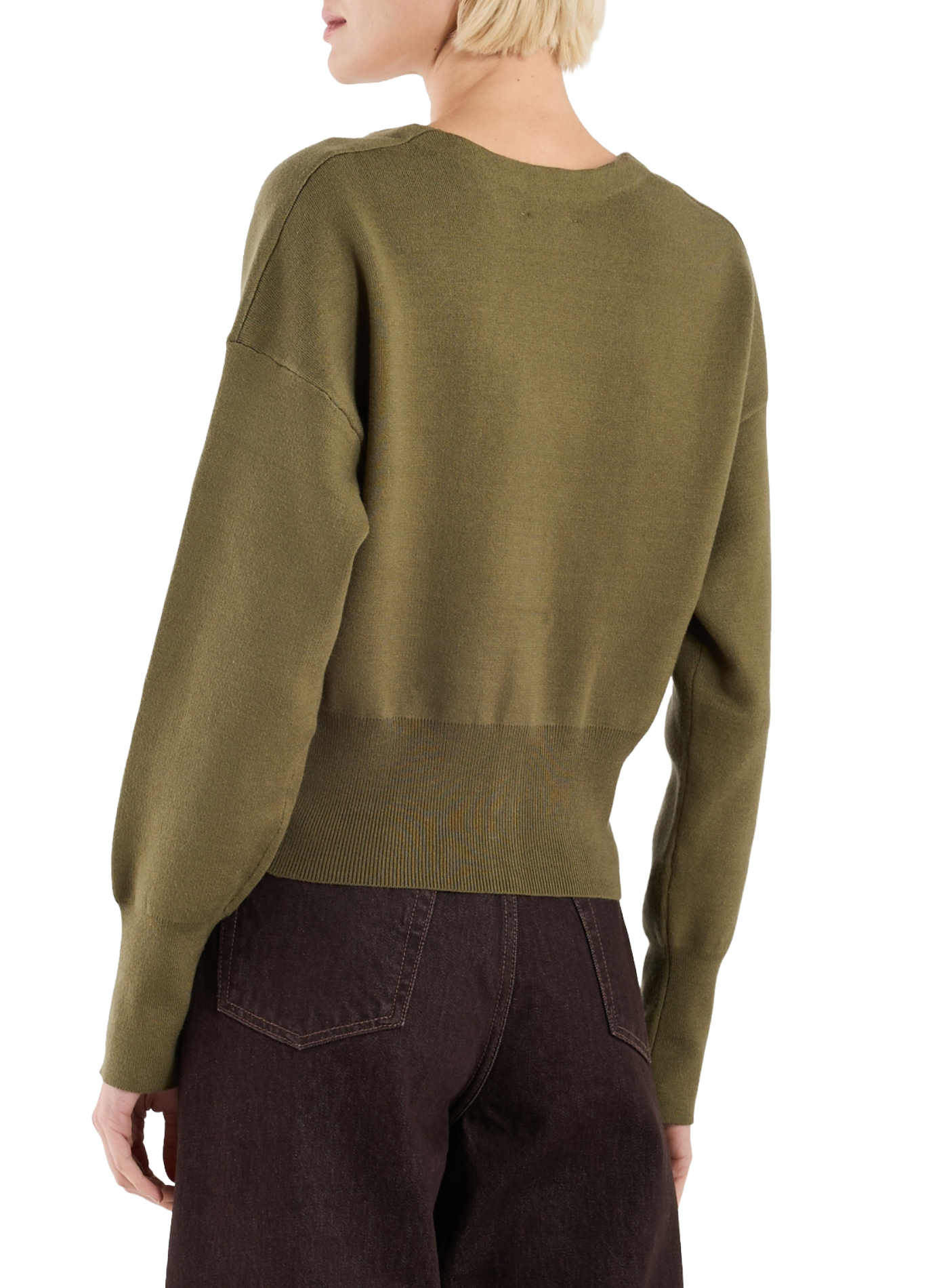 Cardigan cintré encolure V TOPSHOP Vert