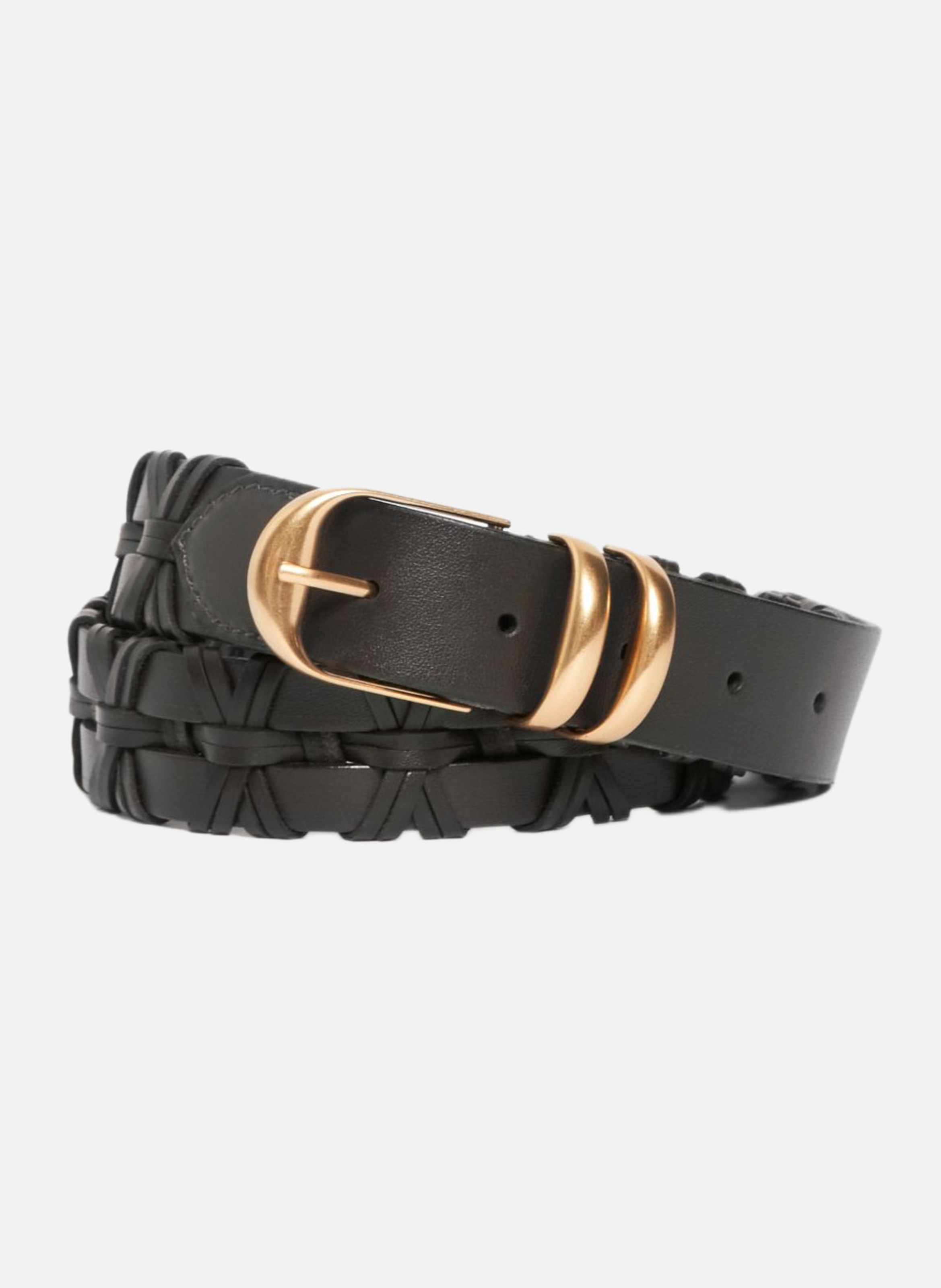 Ceinture en cuir tressé VANESSA BRUNO Noir