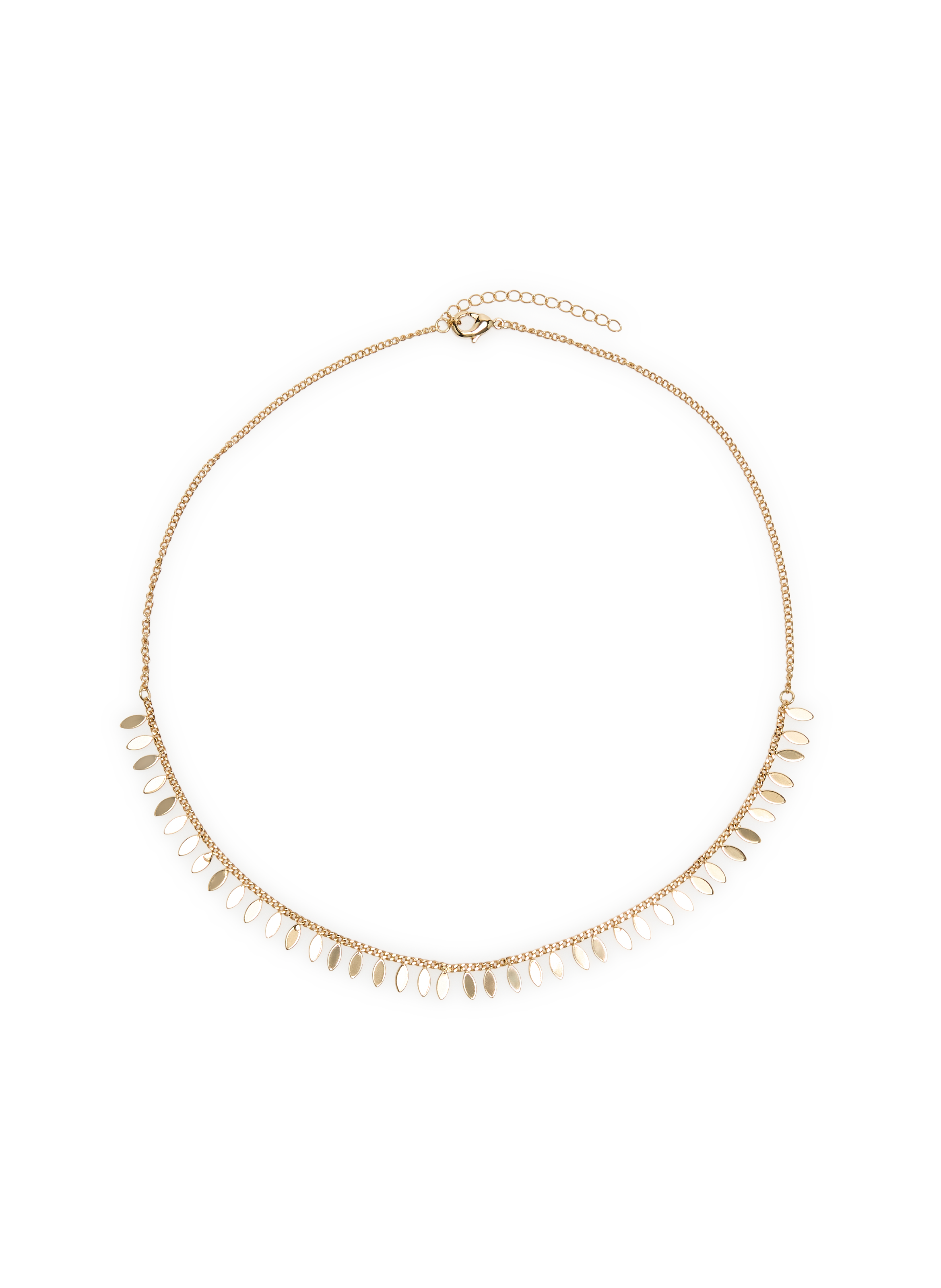 Collier fin Petite feuille  AU PRINTEMPS PARIS Doré