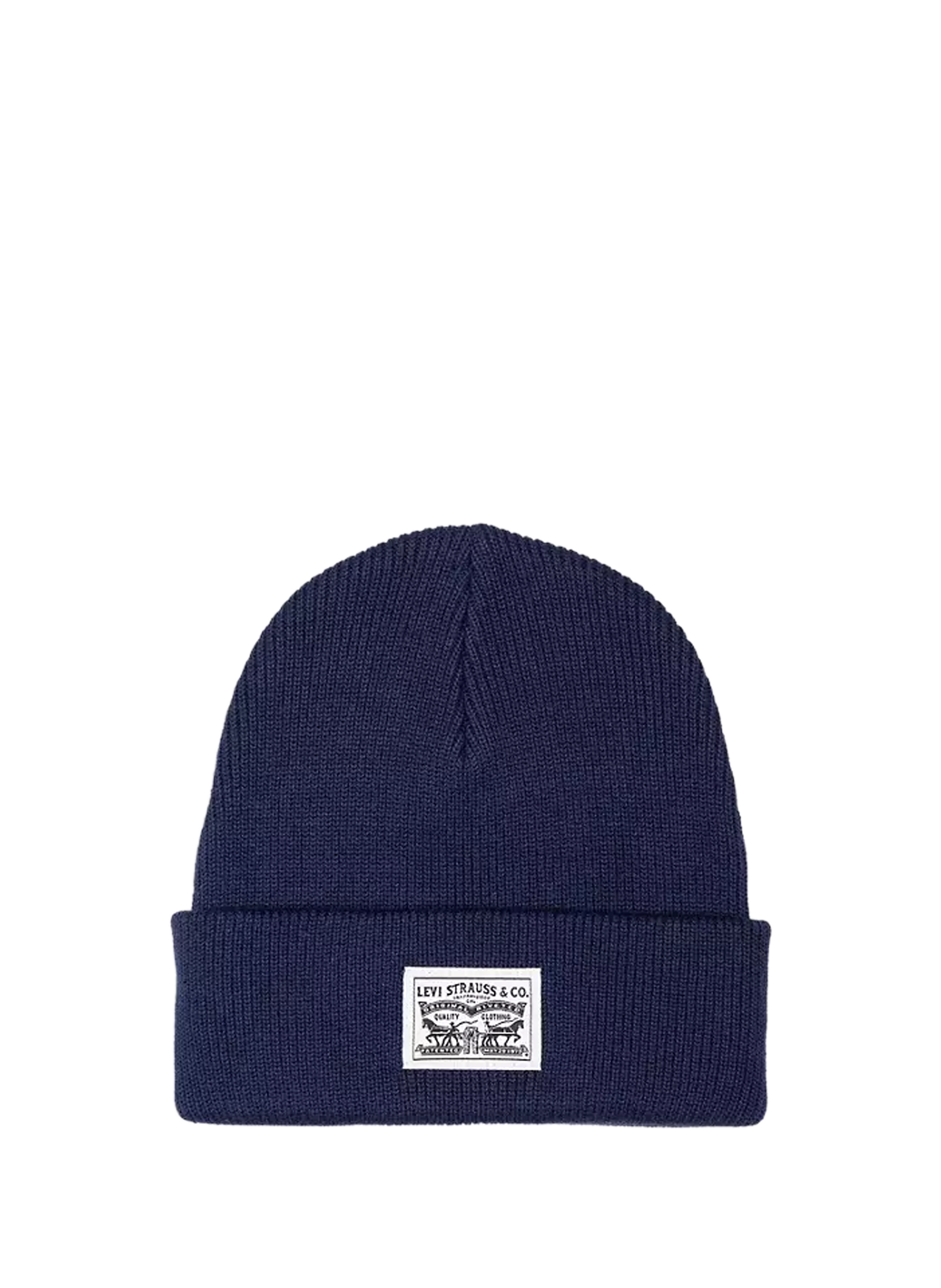 LEVIS ACCESSOIRES Cotton knit beanie Blue