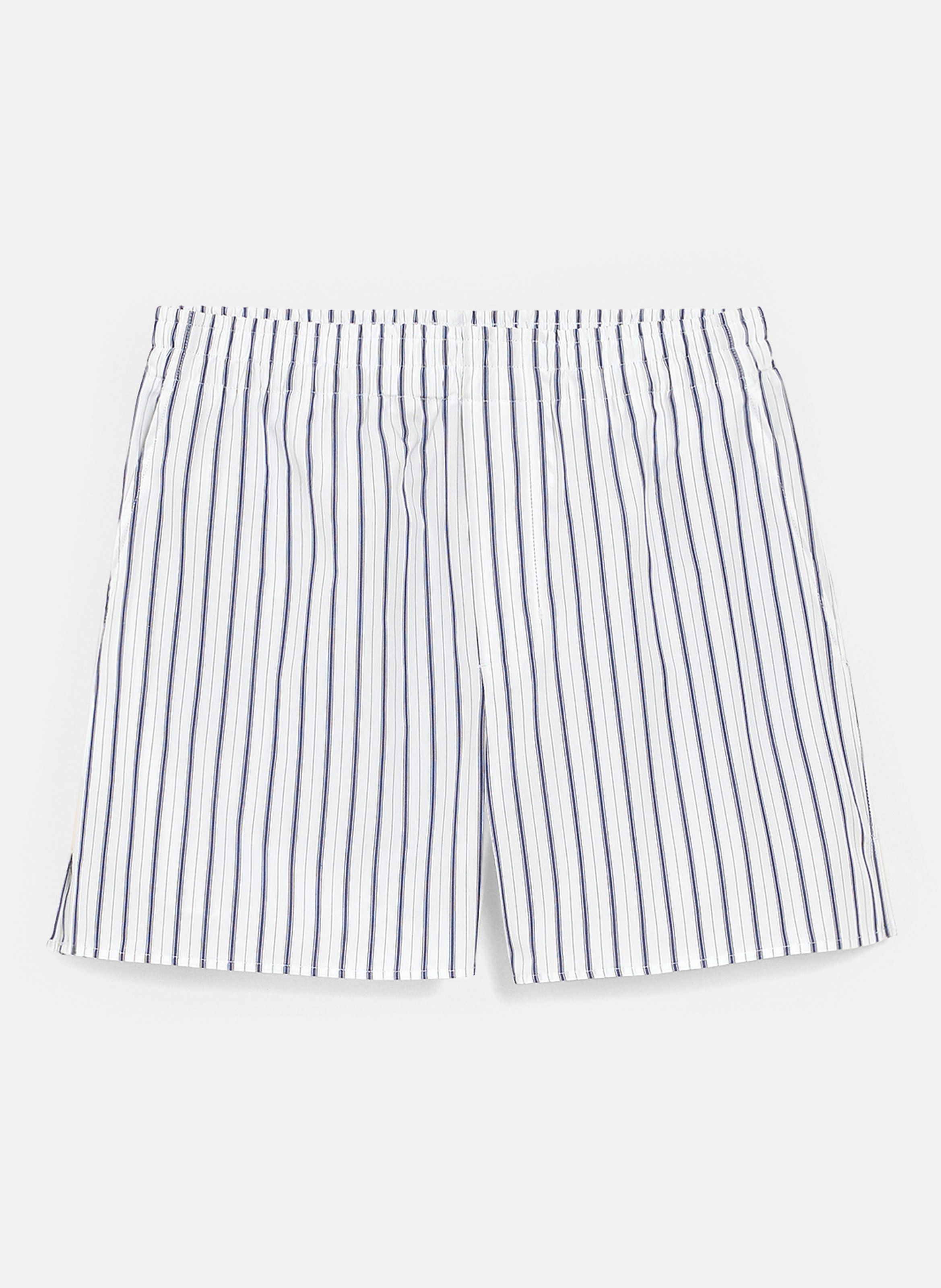 Short court elastiqué unisexe en coton AMI PARIS Blanc