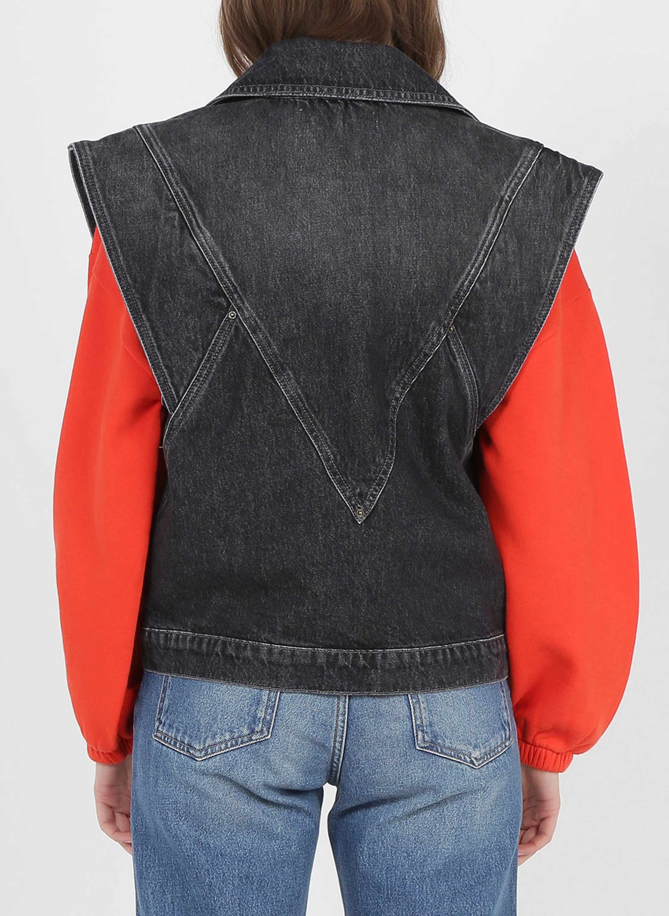 Veste en jean sans manches max BA&SH Noir