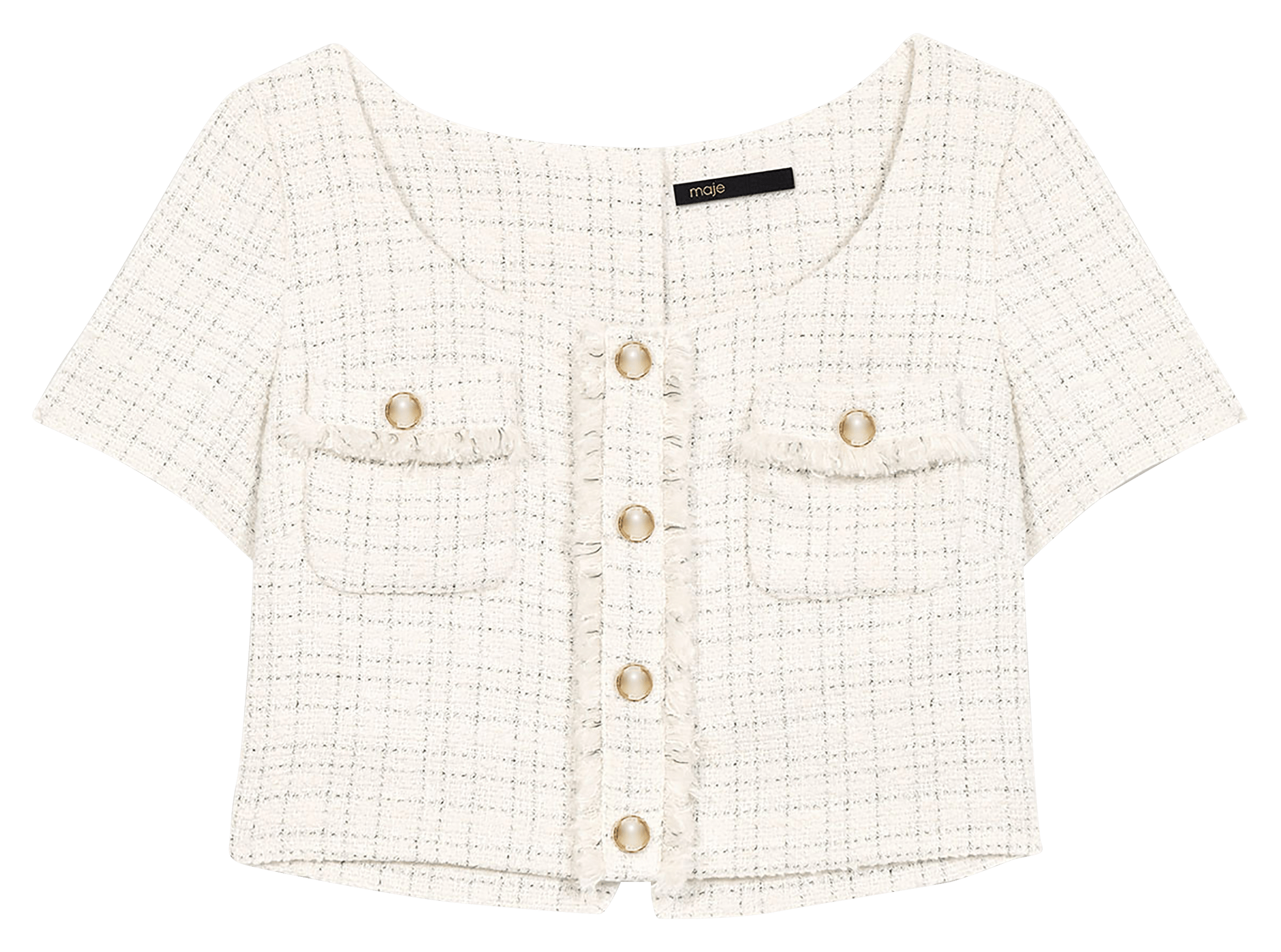 Robe 2-en-1 en tweed MAJE Beige