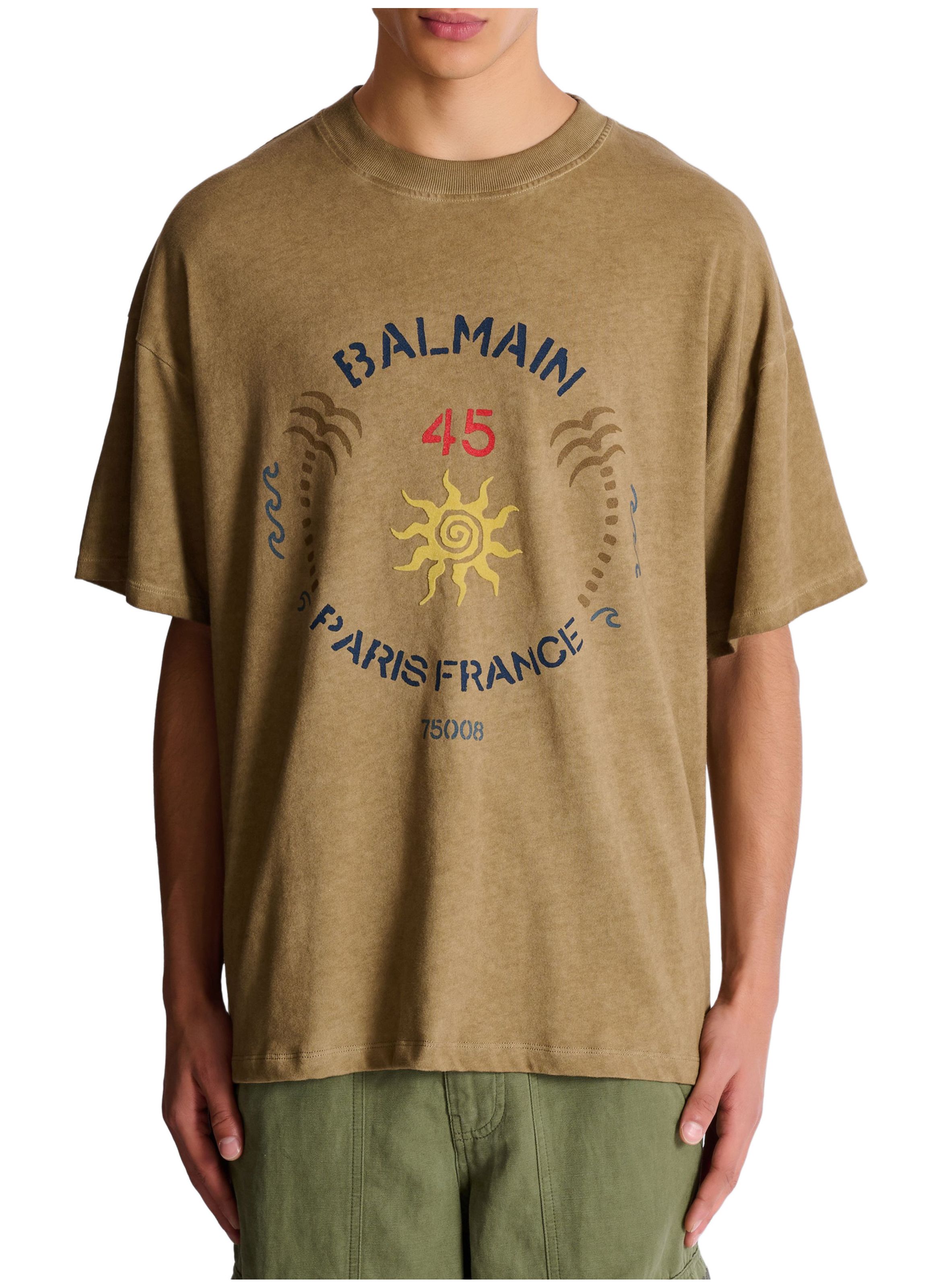 T-shirt imprimé balmain club BALMAIN Beige