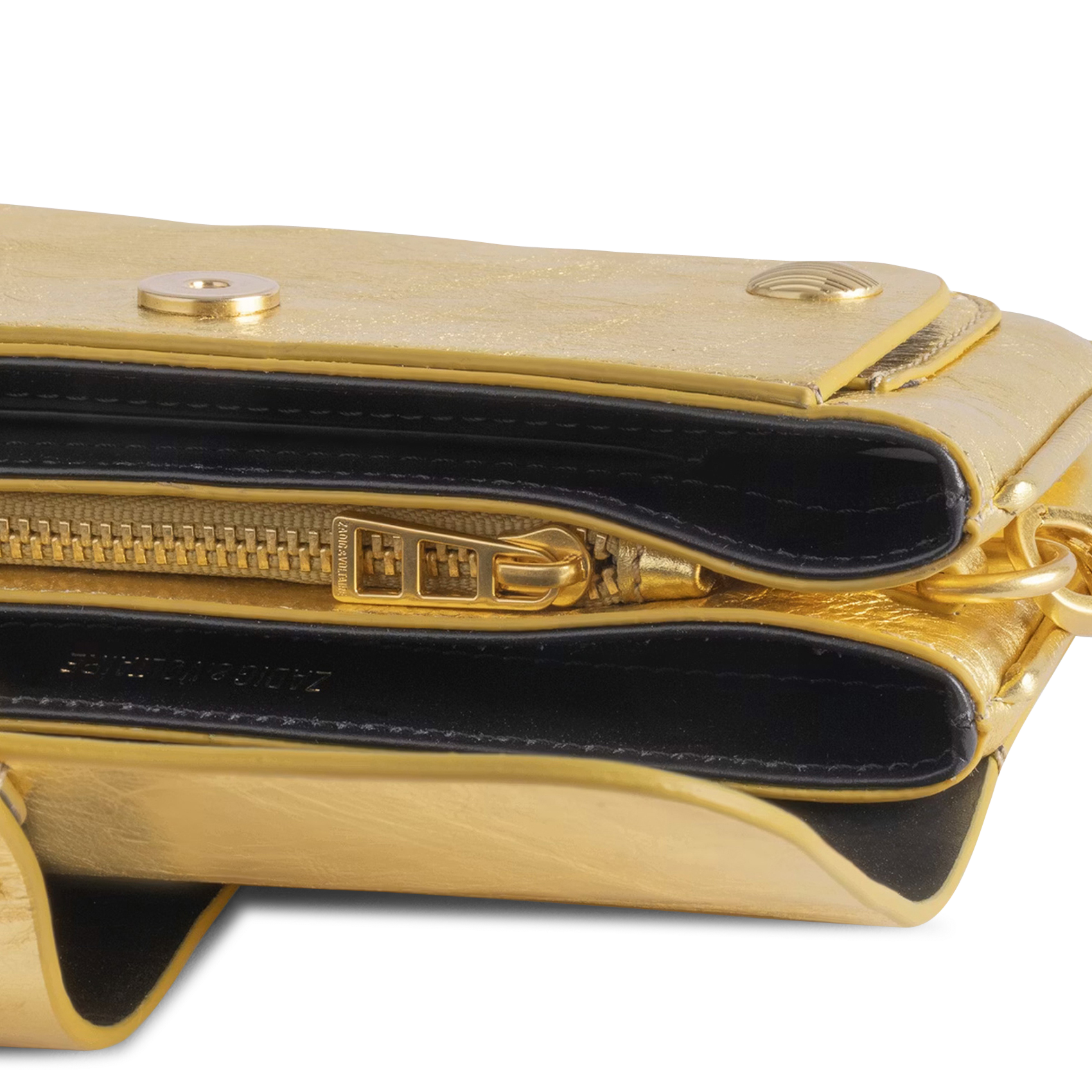 Sac porté épaule en cuir kate wallet ZADIG&VOLTAIRE Jaune