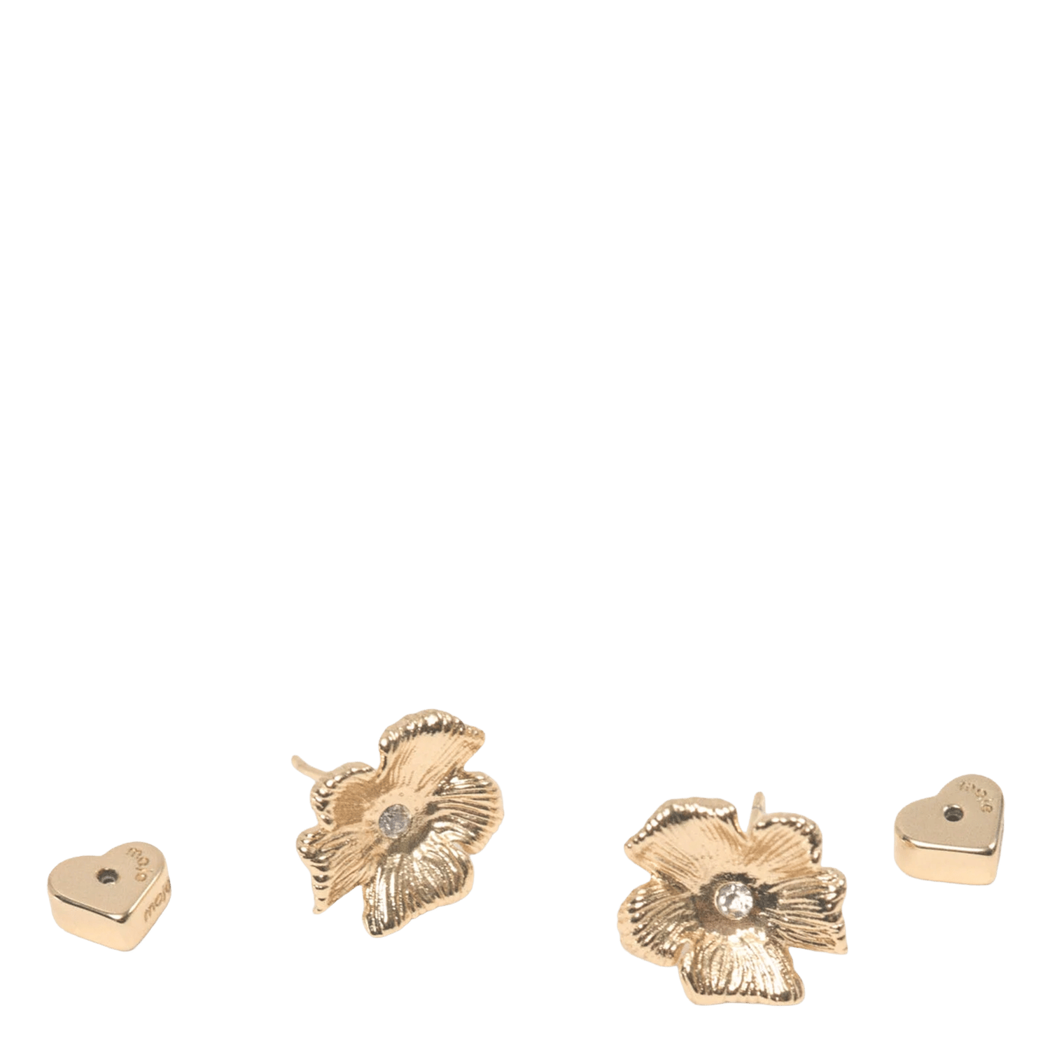 Boucles d'oreilles fleurs en laiton MAJE Doré