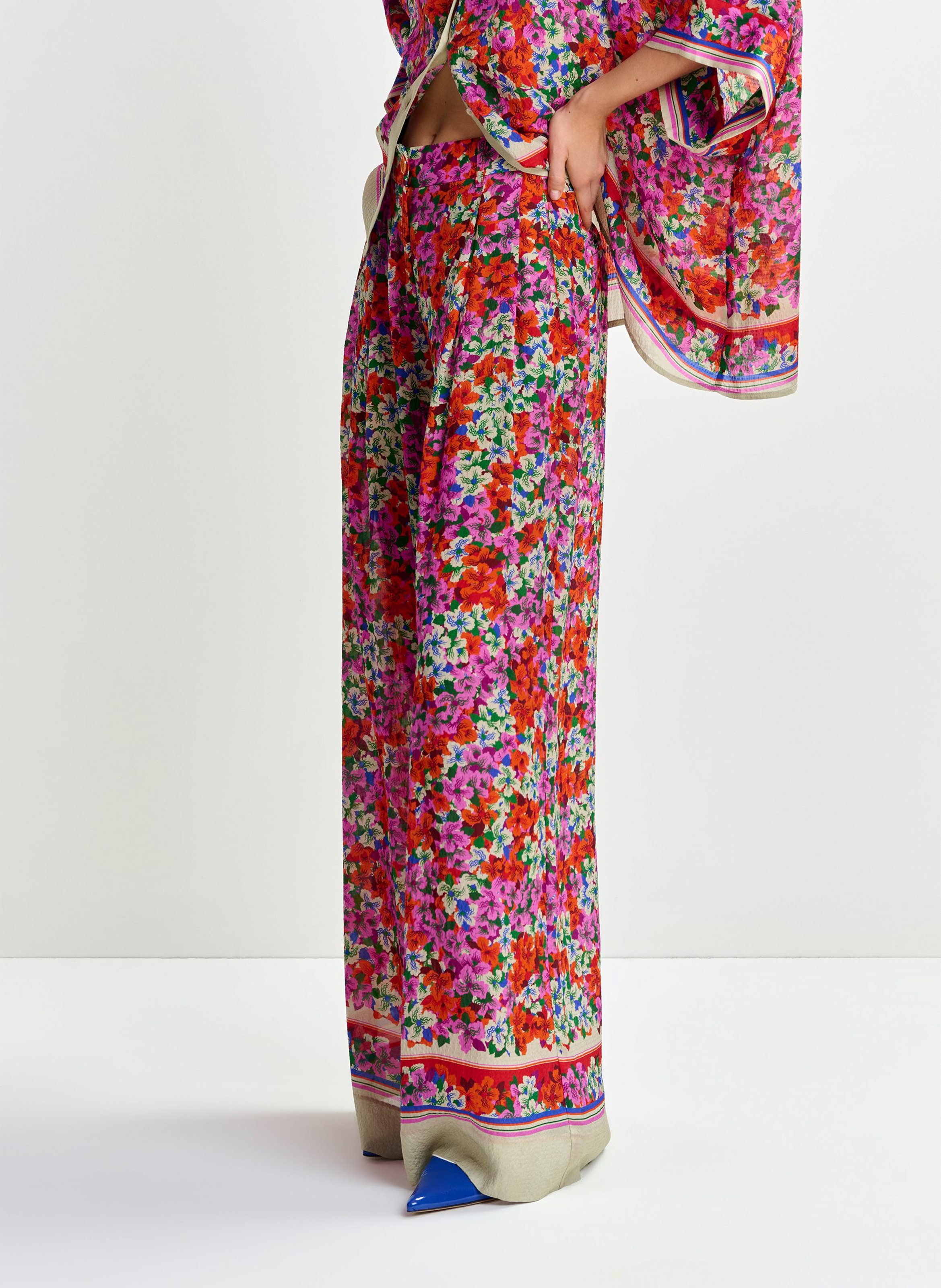 Pantalon large imprimé joek ESSENTIEL ANTWERP Rouge