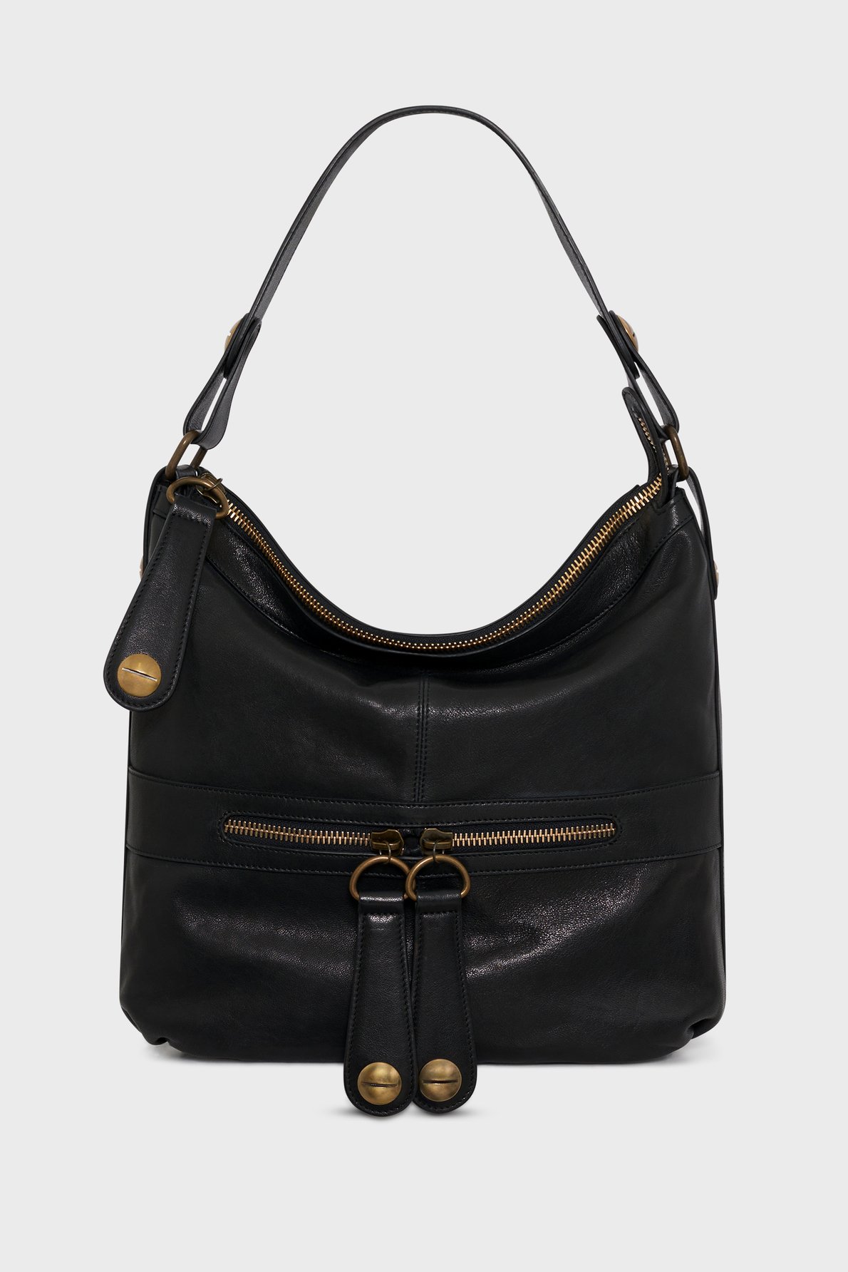Sac en cuir lavé - midday Noir