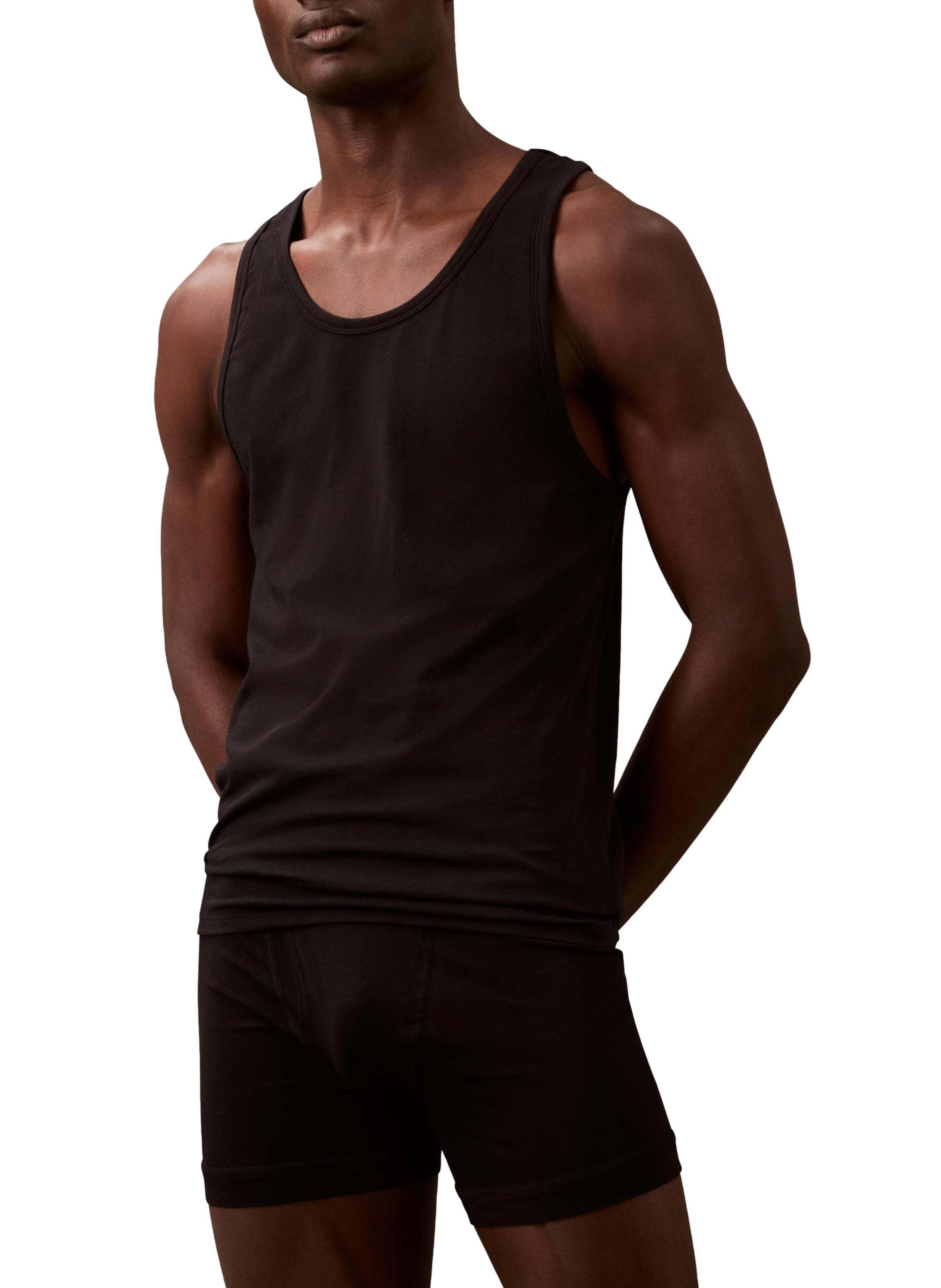 Débardeur en coton mélangé CALVIN KLEIN Noir